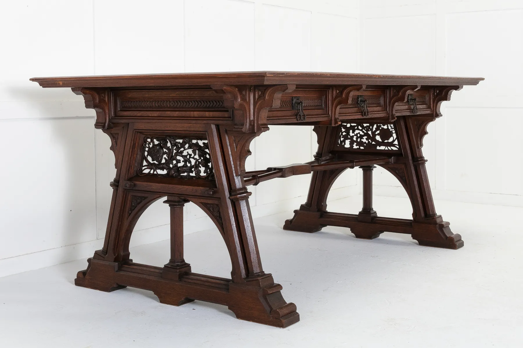 Large 19th Century Gothic Desk