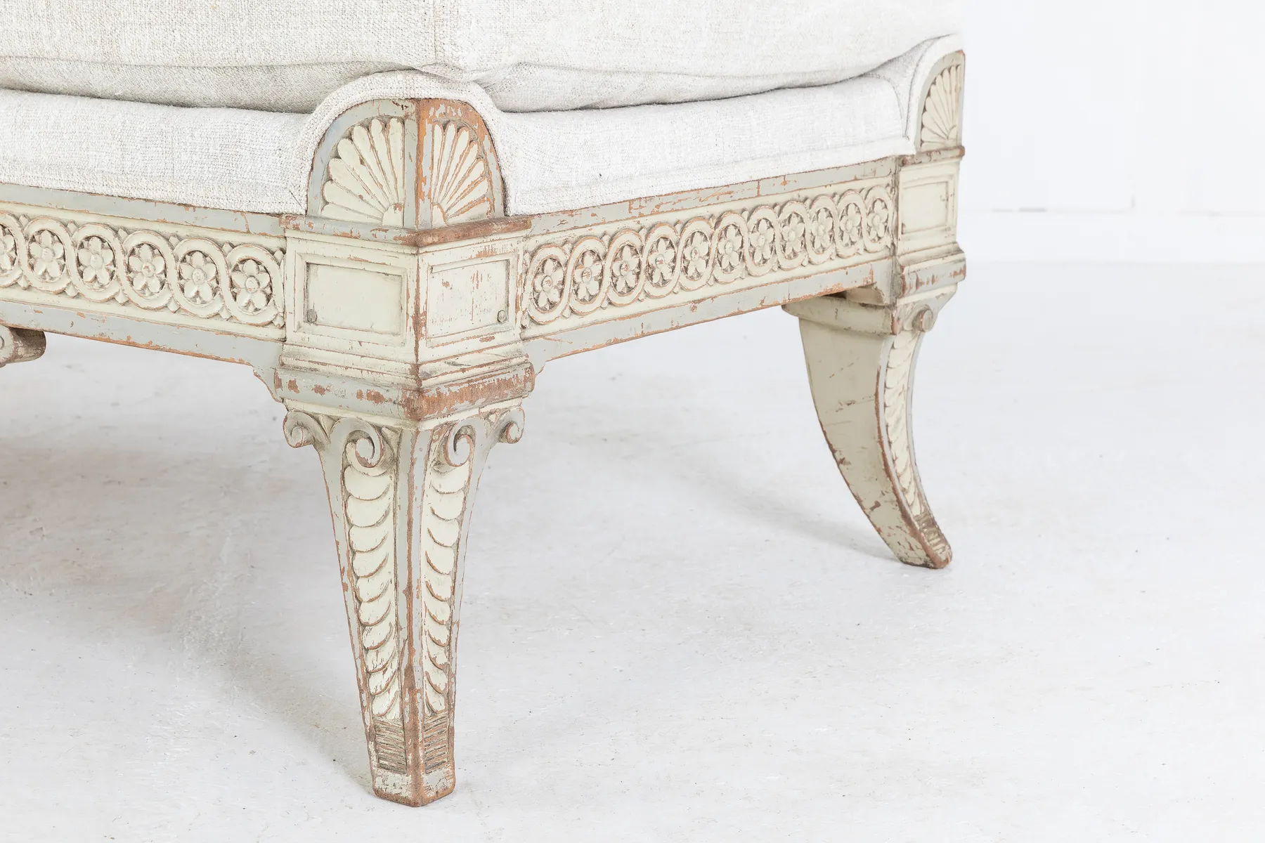 SOLD, 19th Century French Carved Wood Day Bed