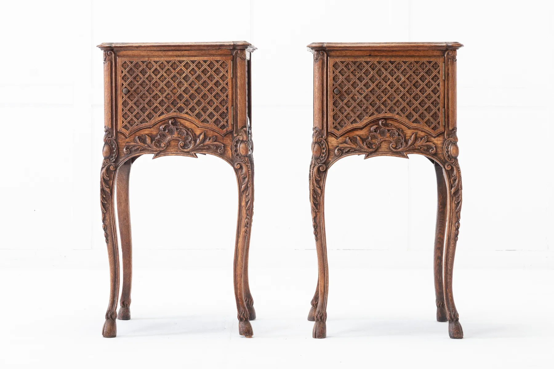 SOLD, Pair of 19th Century French Oak Bedside Tables