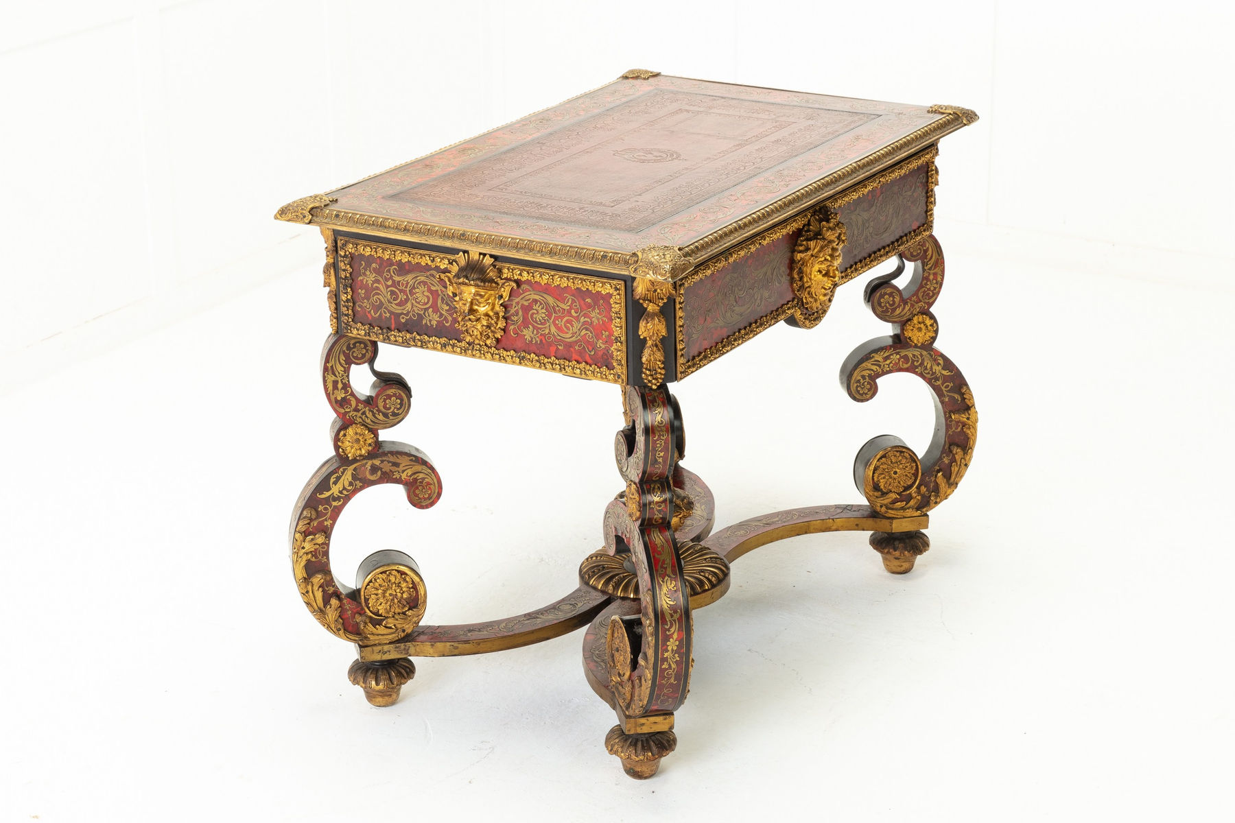 SOLD, 19th Century French Boulle Bureau Plat