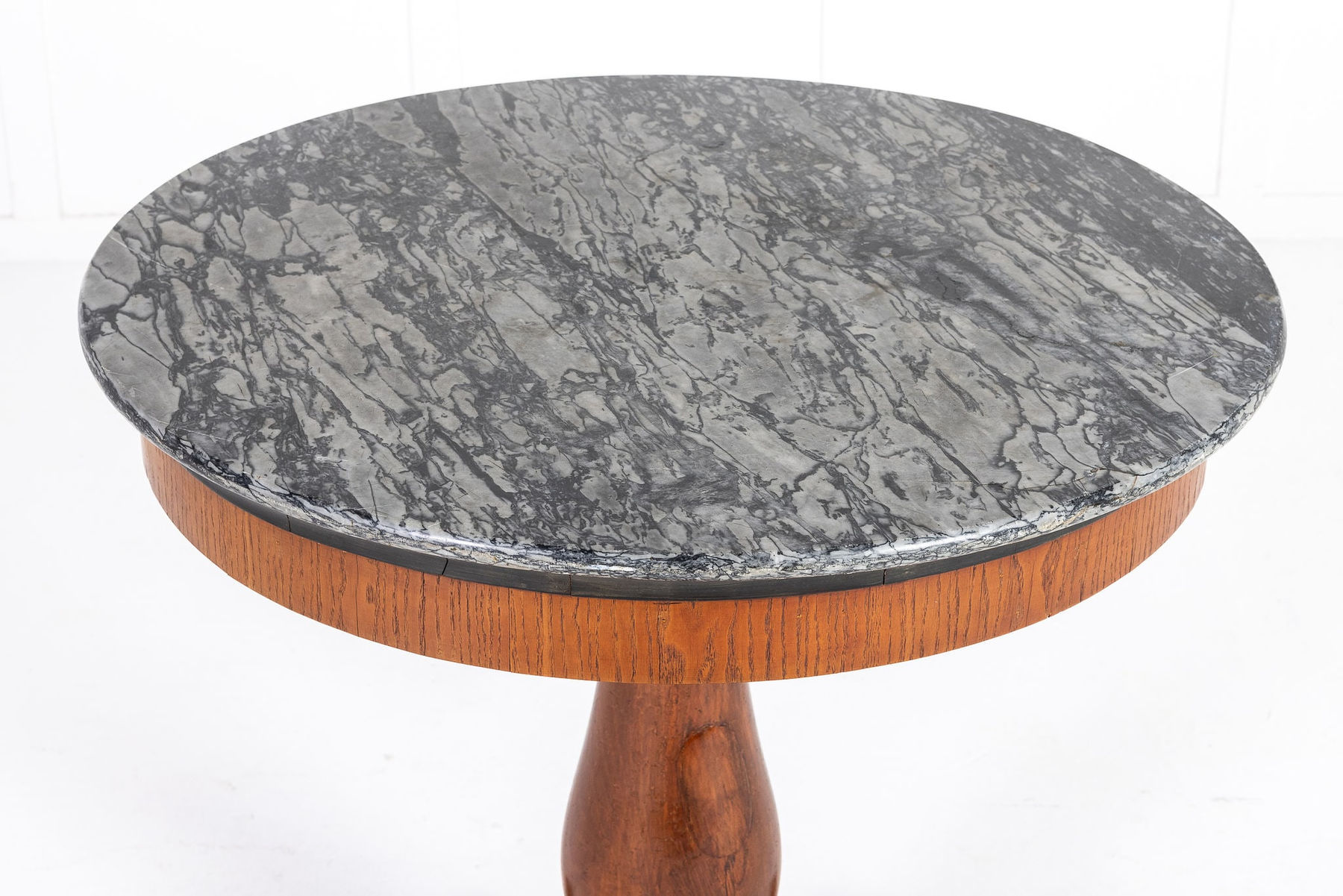 19th Century Italian Walnut Table with Marble Top