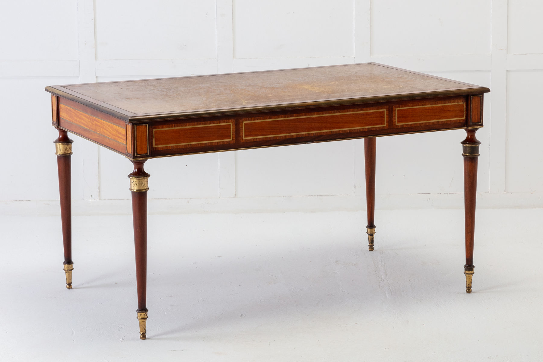 SOLD, English Mahogany & Satinwood Writing Table