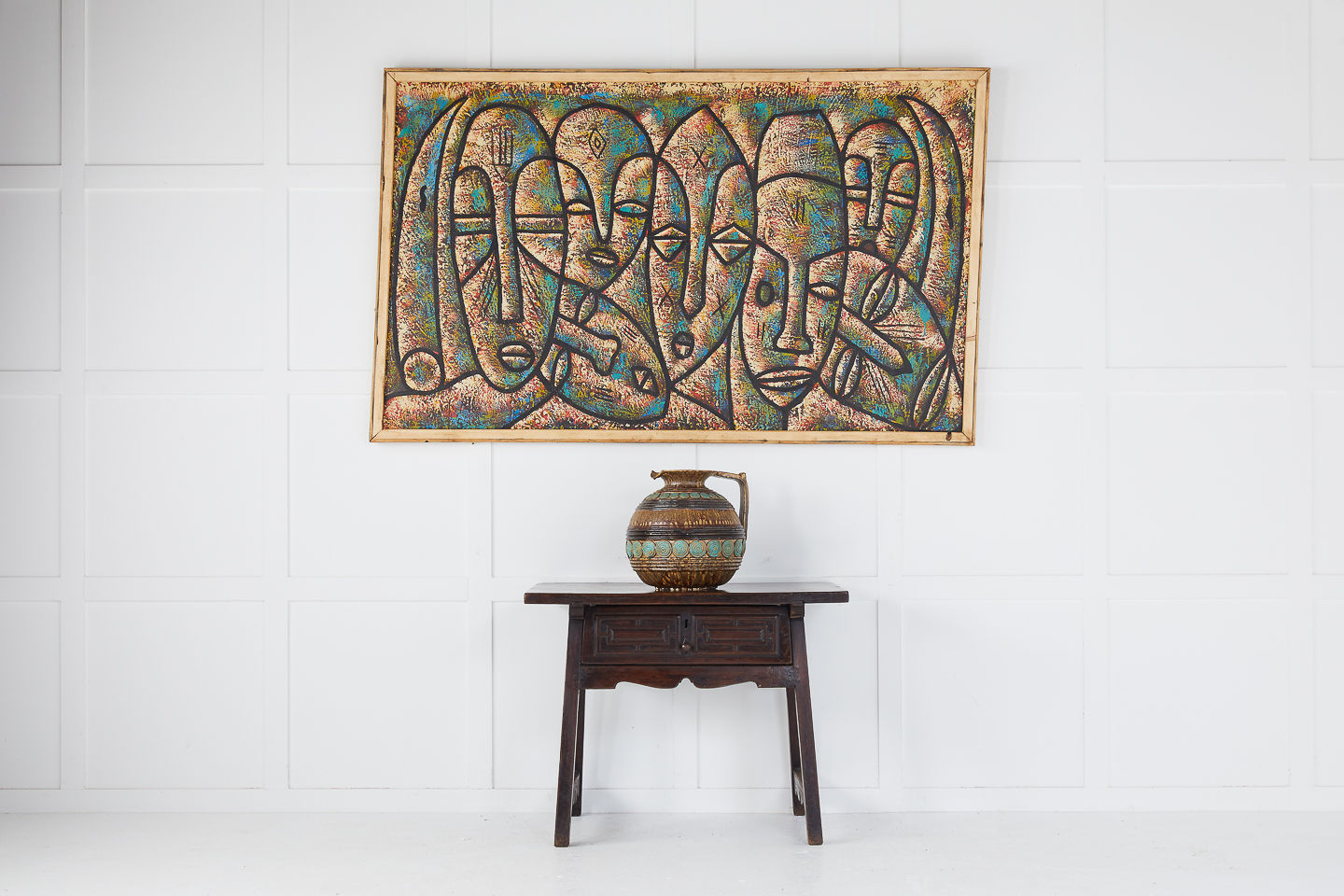 SOLD, 1970s Painting of African Masks
