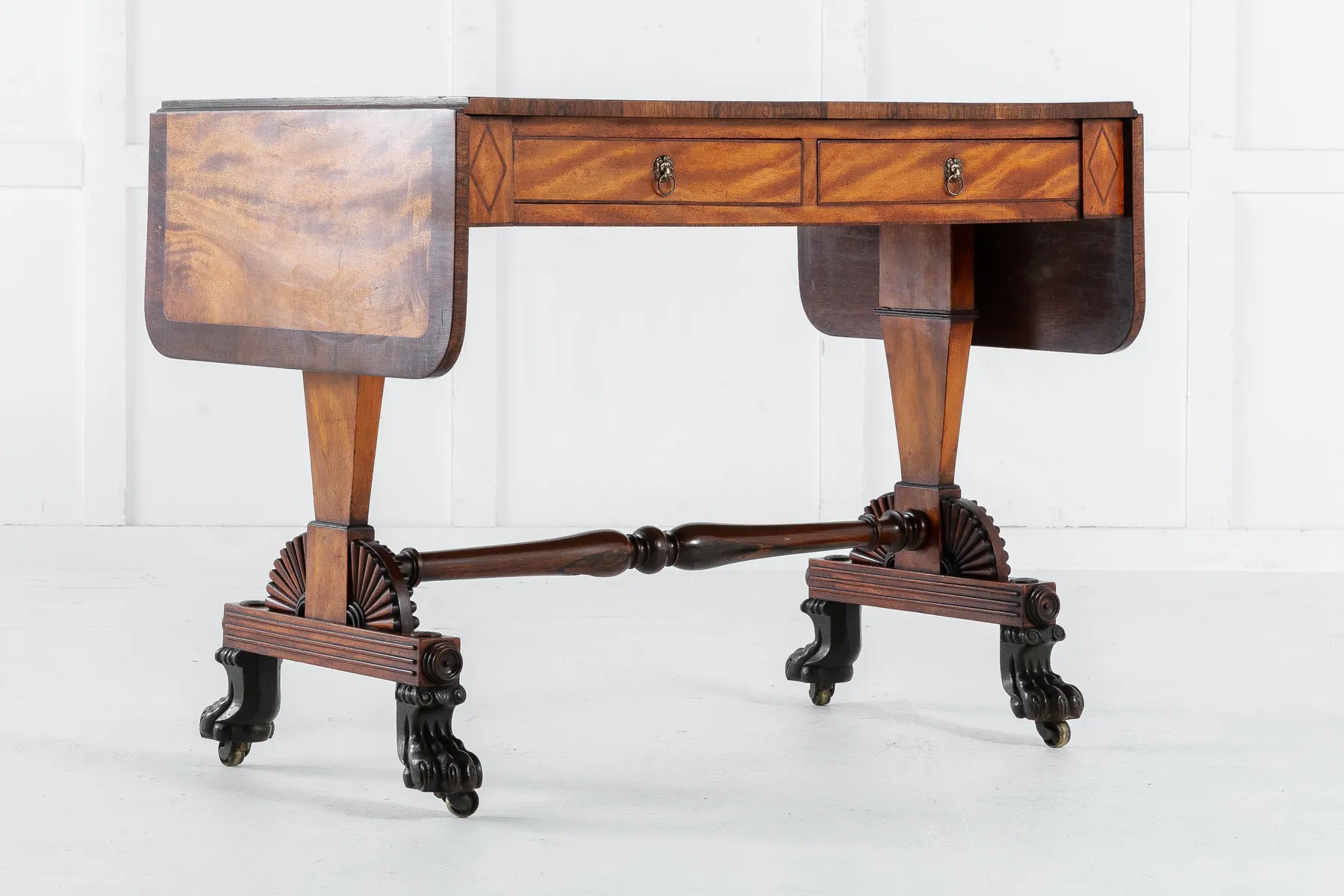 SOLD, Regency Satinwood and Rosewood Sofa Table