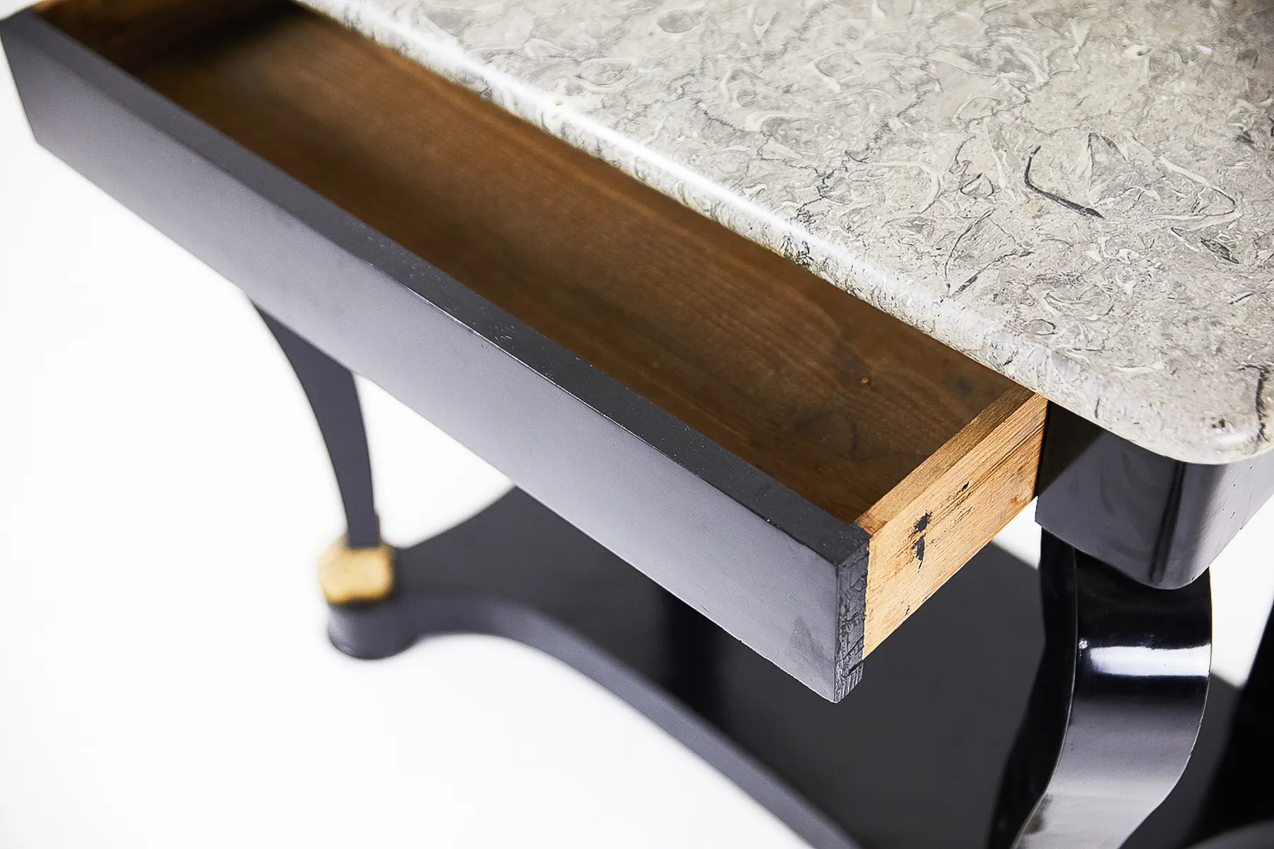 19th Century French Console Table with Marble Top