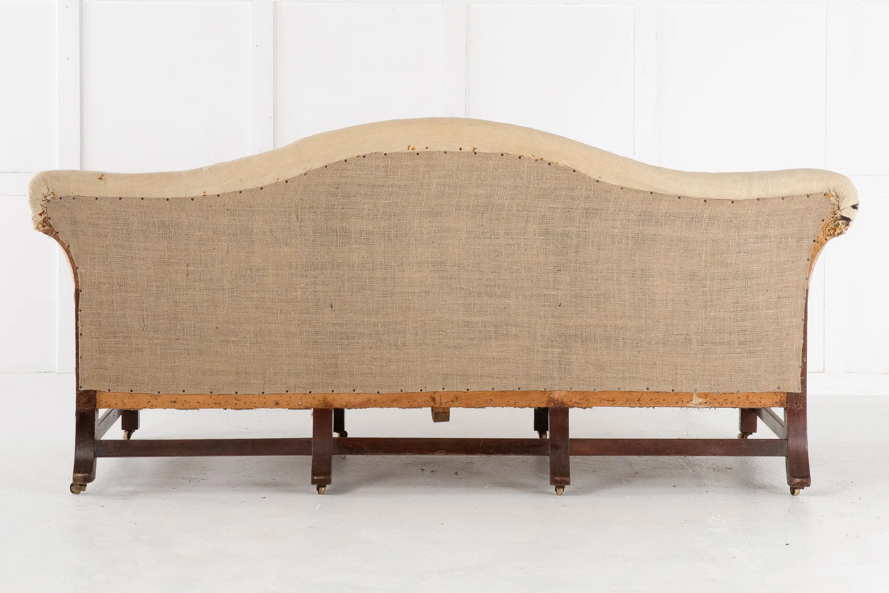 SOLD, 19th Century Country House Camel Back Sofa