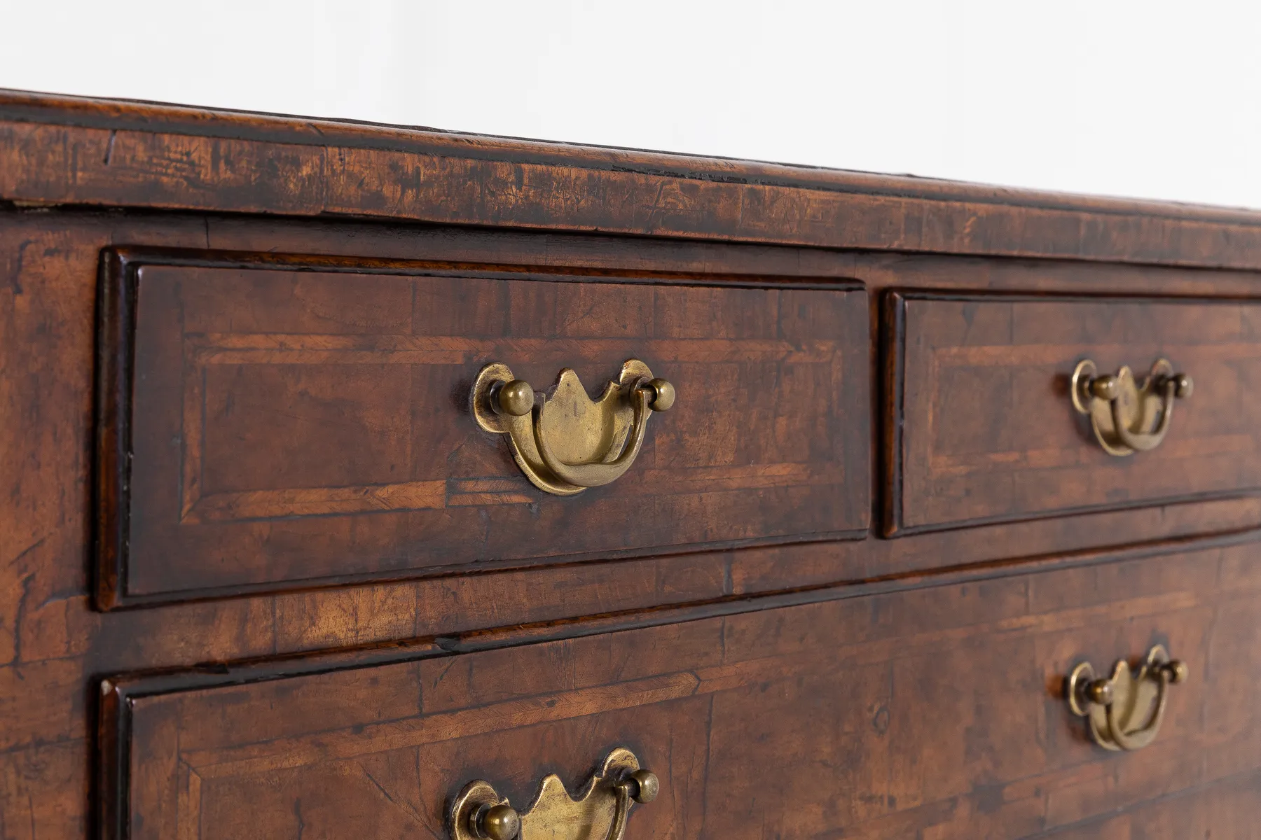 SOLD, George I Walnut Cabriole Leg Lowboy