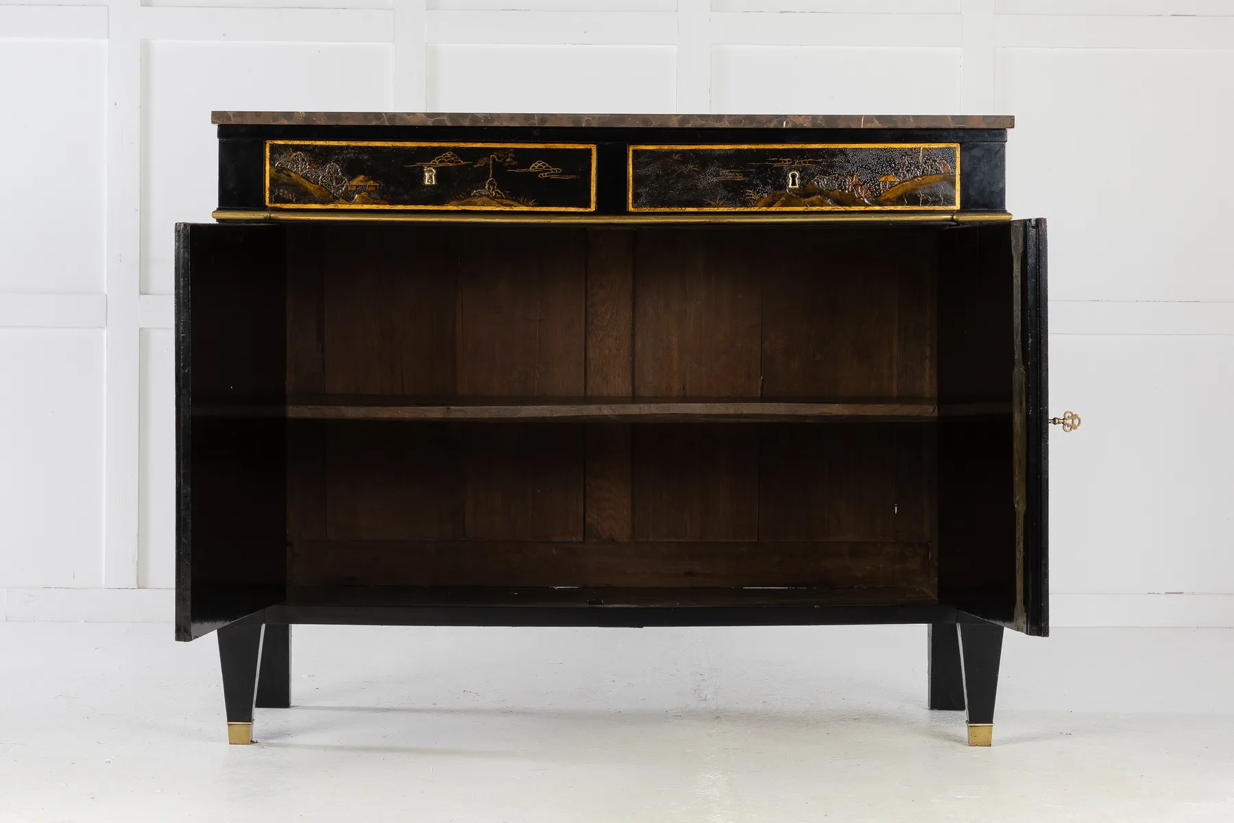 SOLD, Early 19th Century French Cabinet with Chinese Lacquer