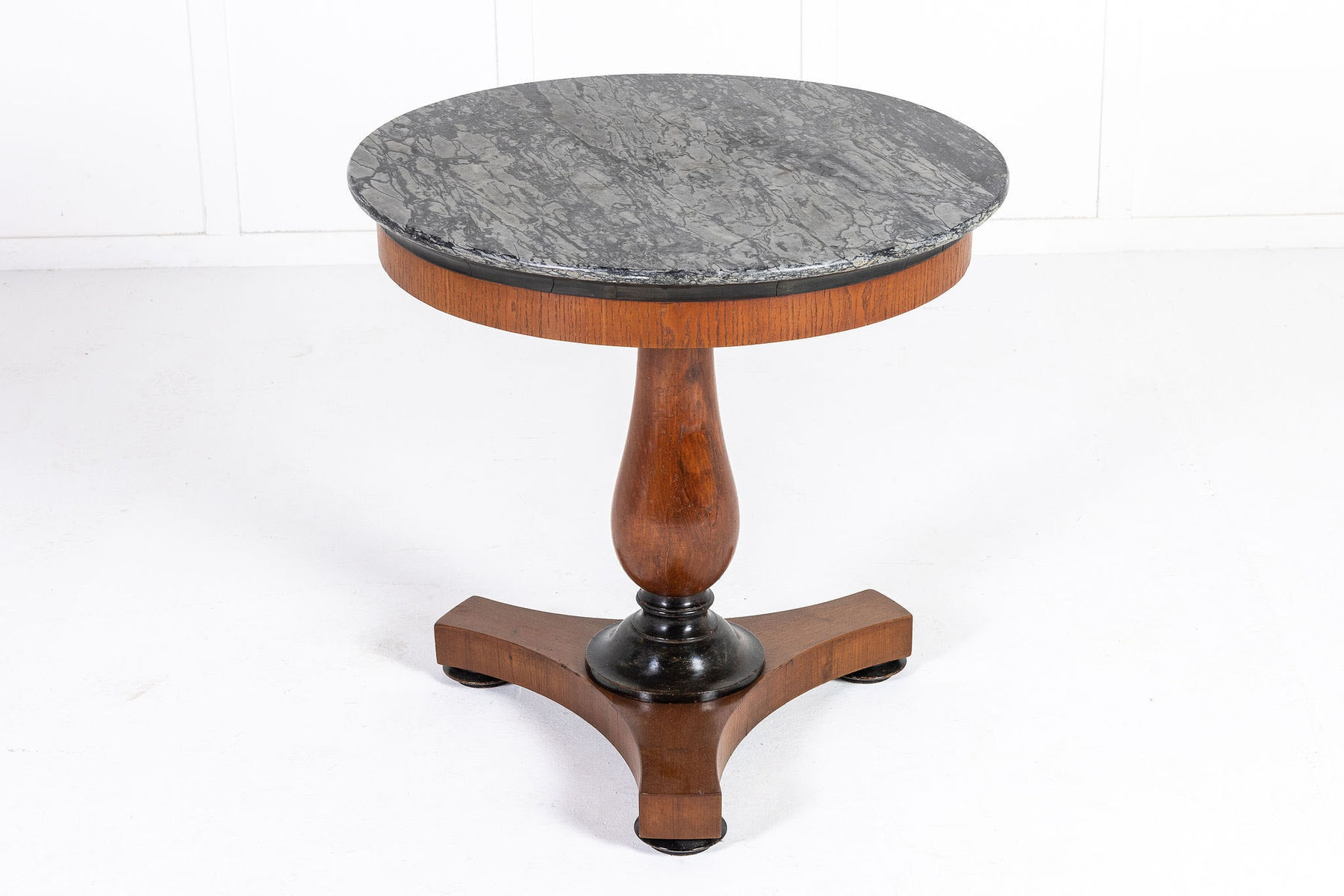 19th Century Italian Walnut Table with Marble Top