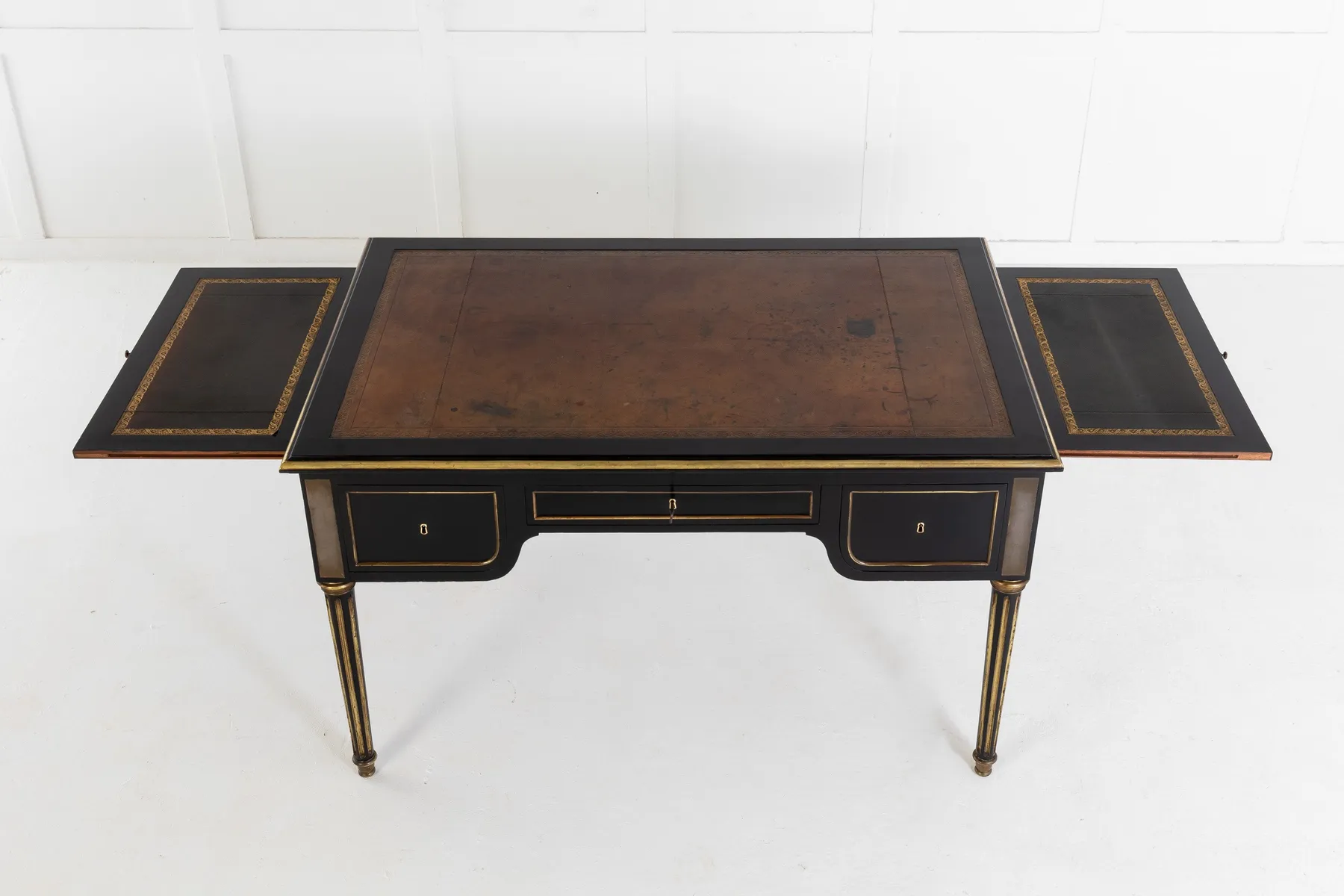SOLD, 19th Century French Ebonised Bureau Plat