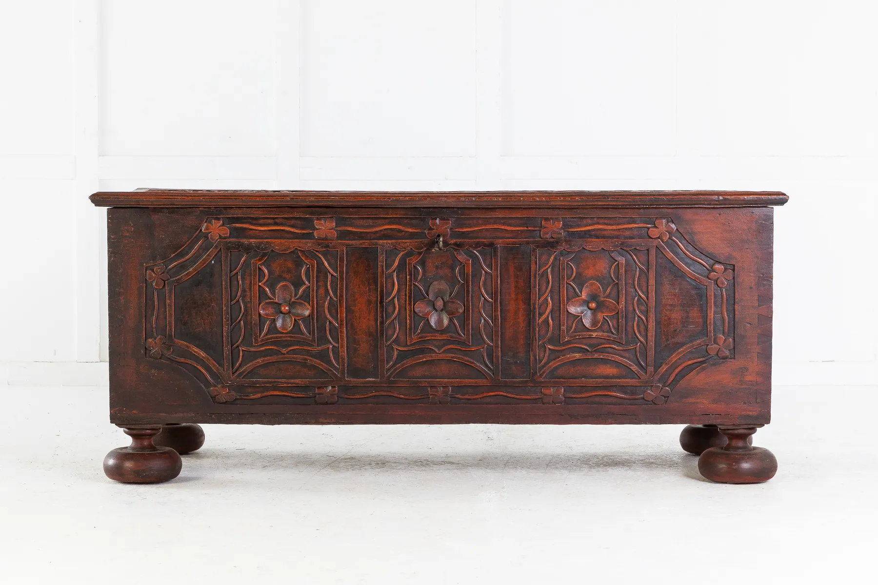 SOLD, 19th Century Hardwood Trunk