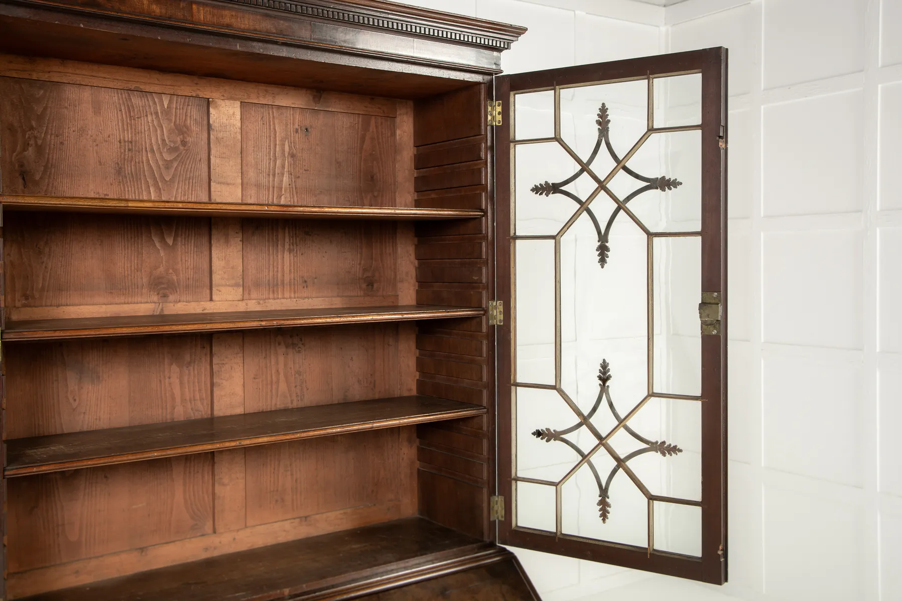 18th Century English Mahogany Secretaire Bureau Bookcase/Cabinet