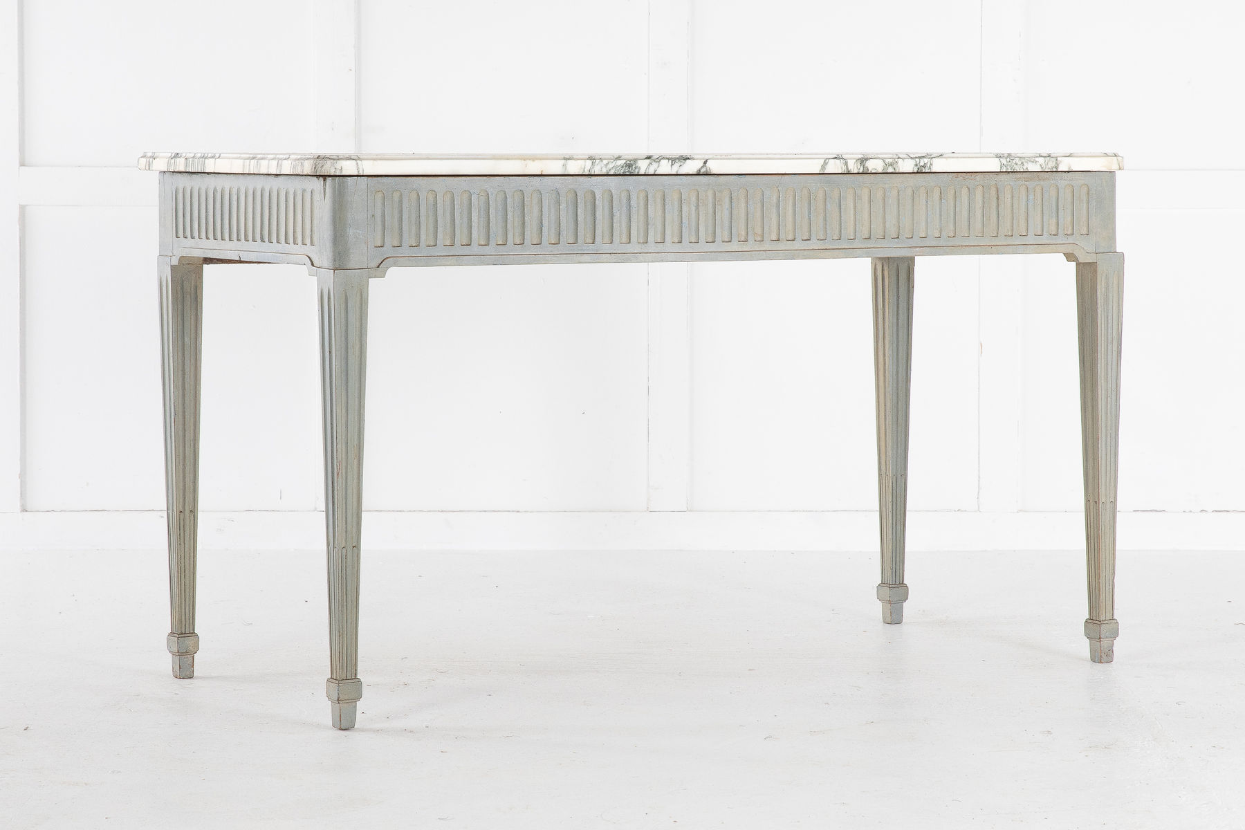 SOLD, 1920s Painted Console Table with Marble Top