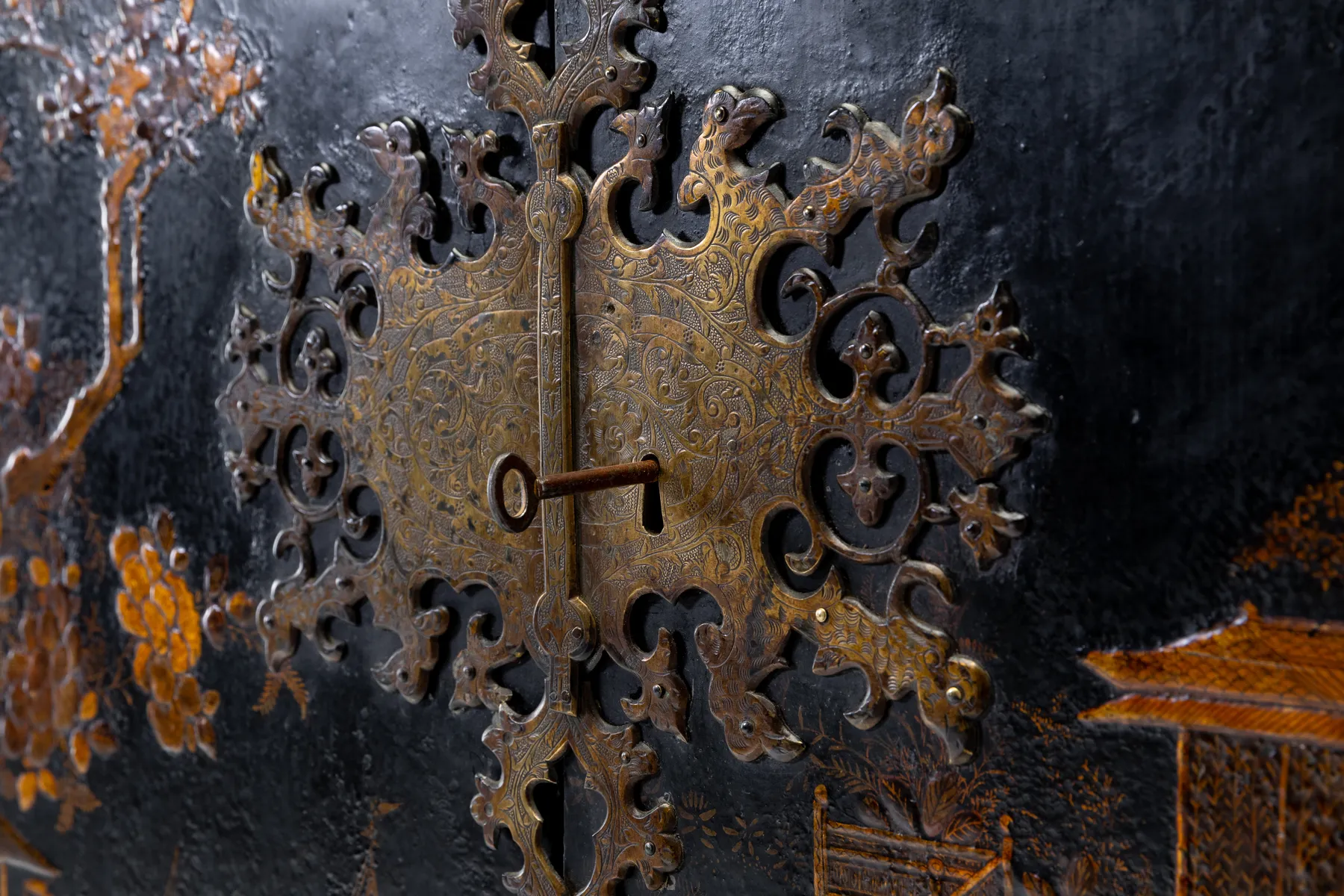 Late 17th Century Chinoiserie Cabinet on Stand