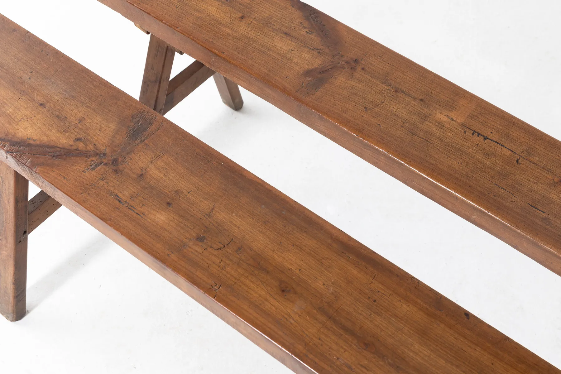 Pair of 19th Century French Walnut Benches