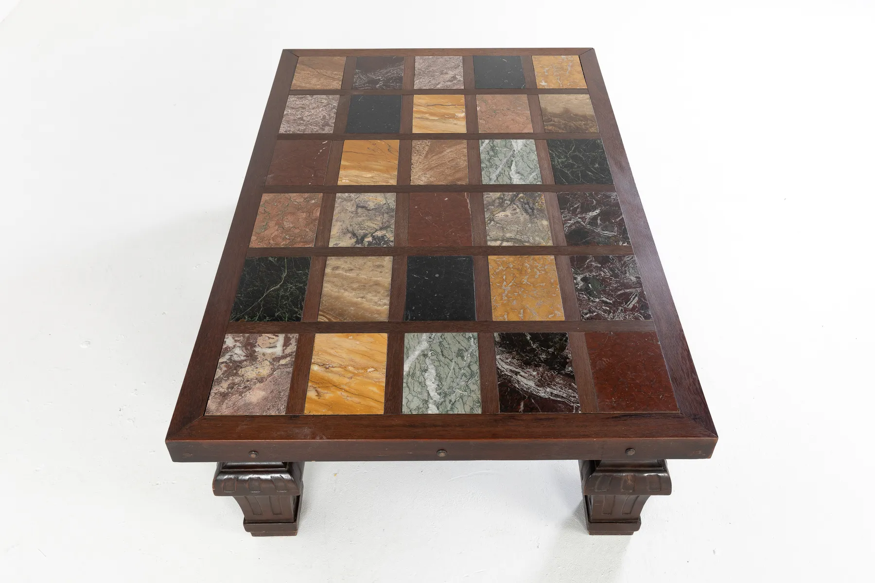 SOLD, 1960s Specimen Marble Top Coffee Table