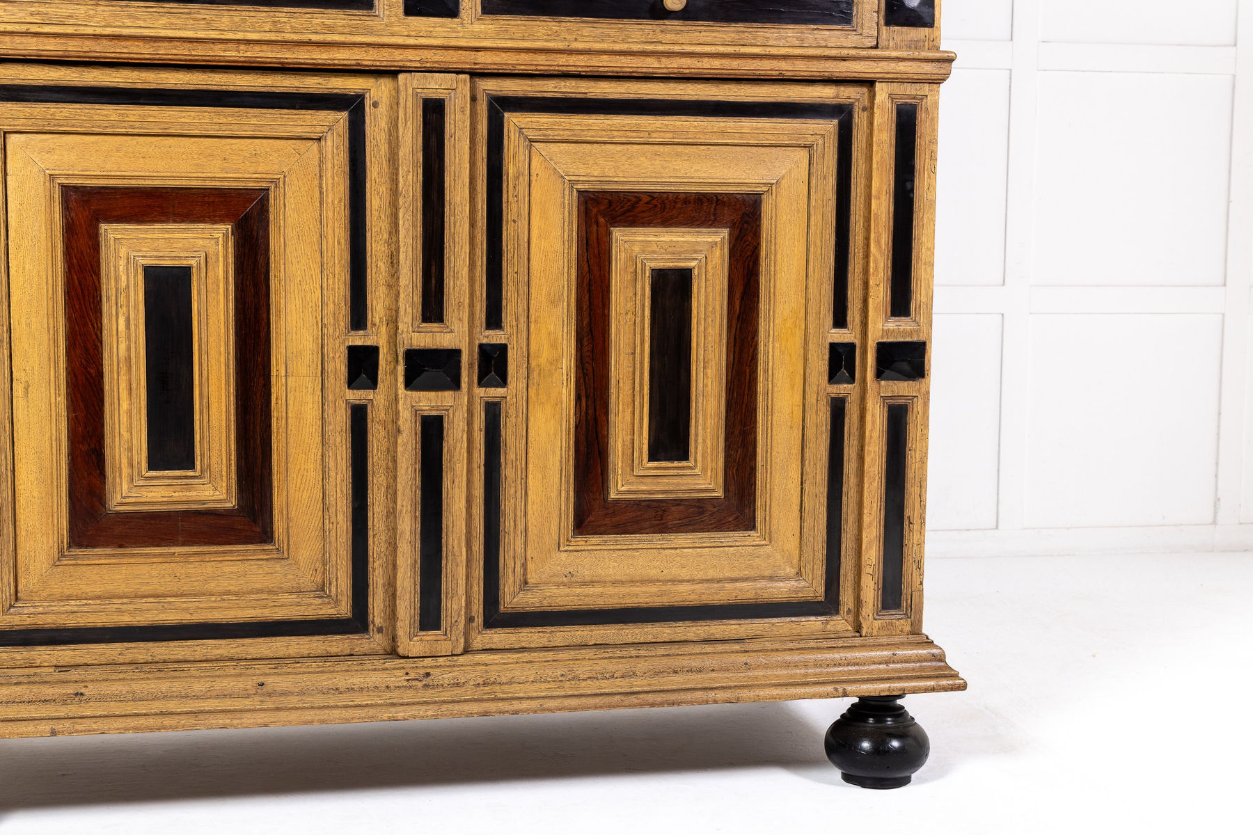 17th Century Dutch Oak, Ebony and Rosewood Cabinet