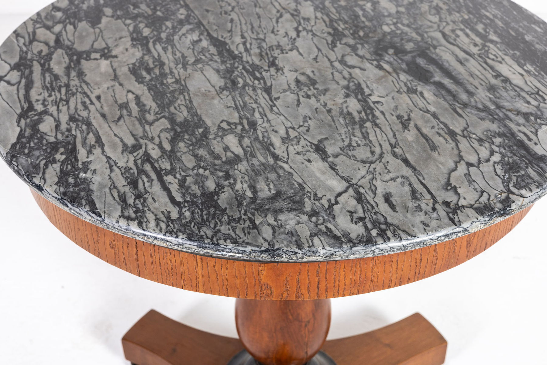 19th Century Italian Walnut Table with Marble Top