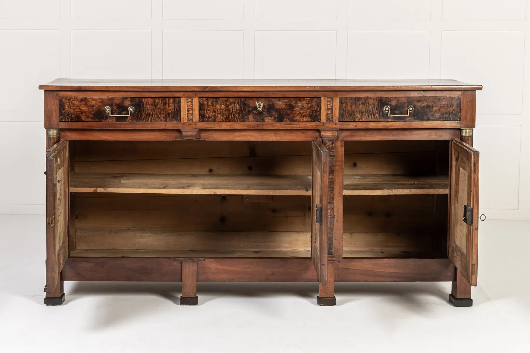 18th Century French Cherrywood and Burr Ash Enfilade