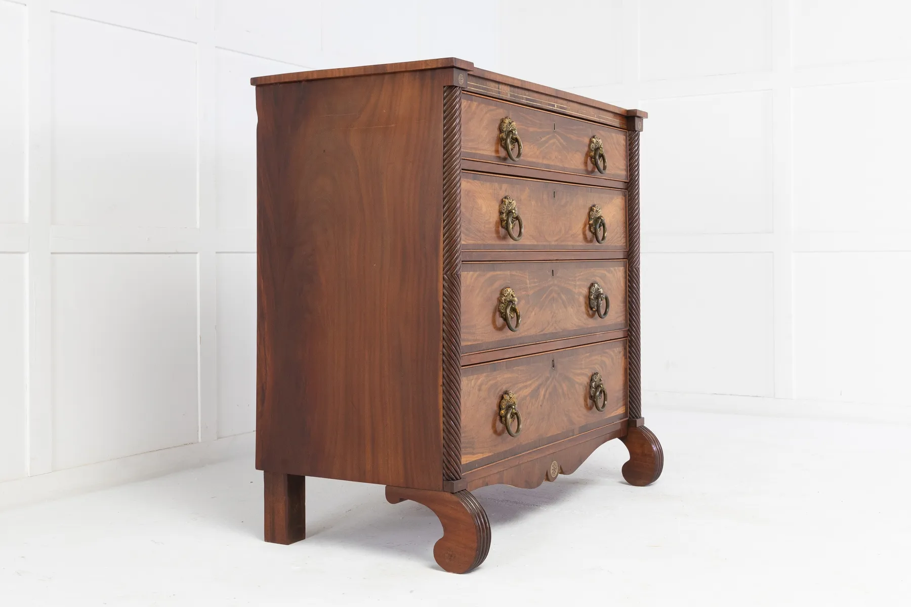 SOLD, 19th Century Century Regency Mahogany and Rosewood Chest of Drawers