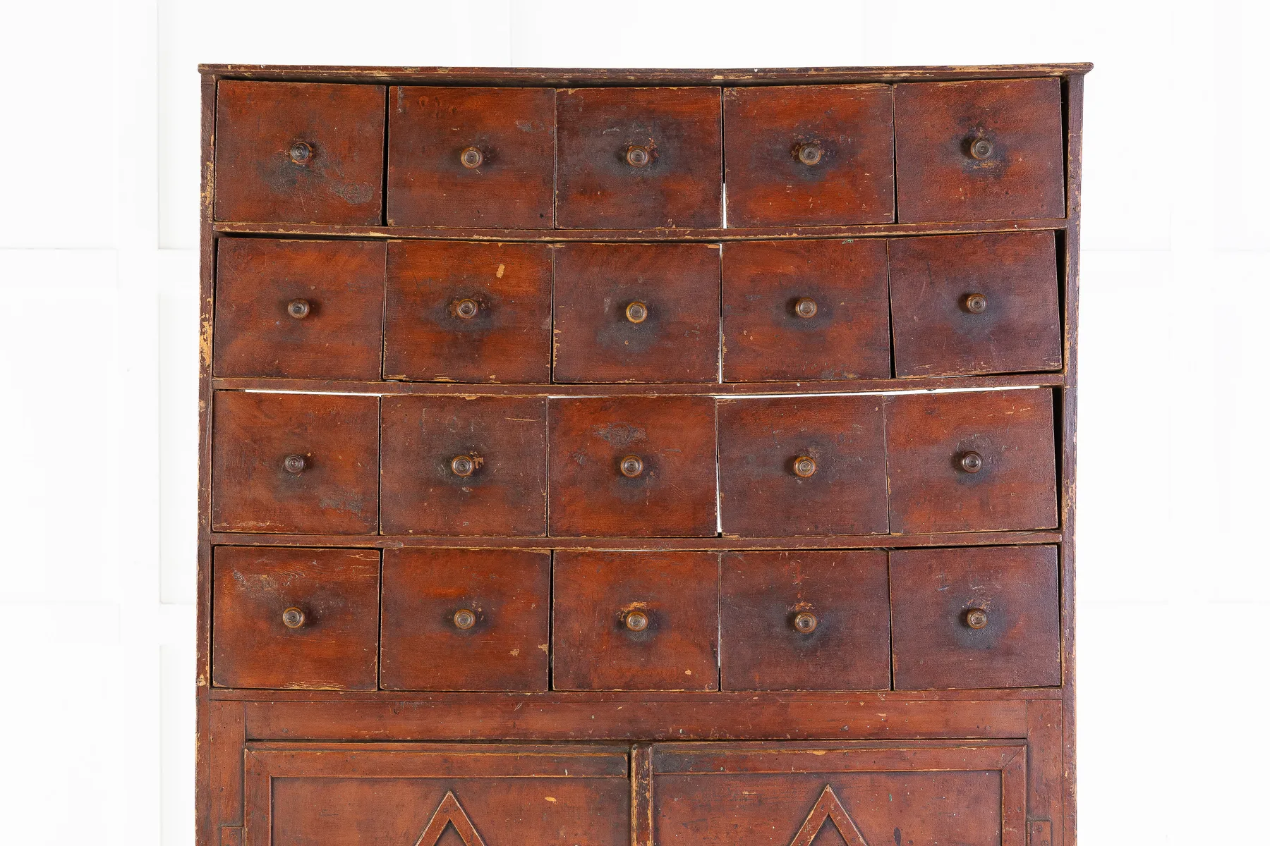 SOLD, 19th Century Painted Pine Apothecary Cabinet