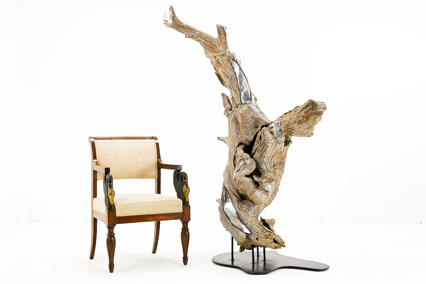 Huge 1970s Driftwood Tree Sculpture