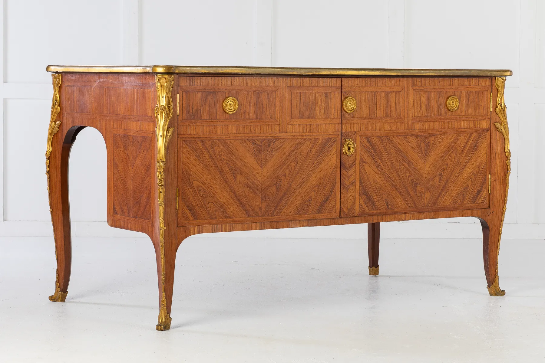 1940s French Kingwood Bureau Plat