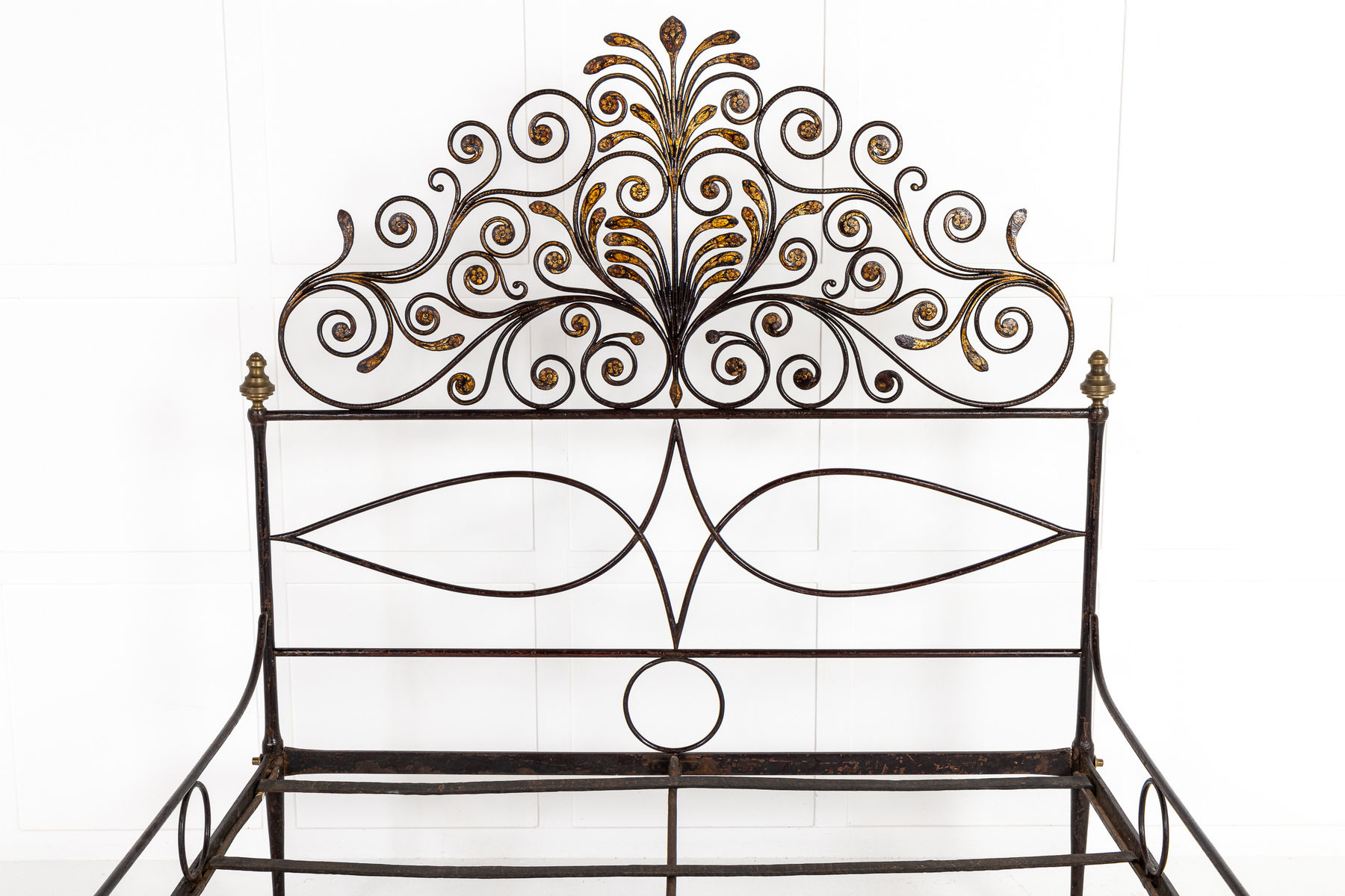 An Important Mid 19th Century Italian Wrought Iron Bed Frame