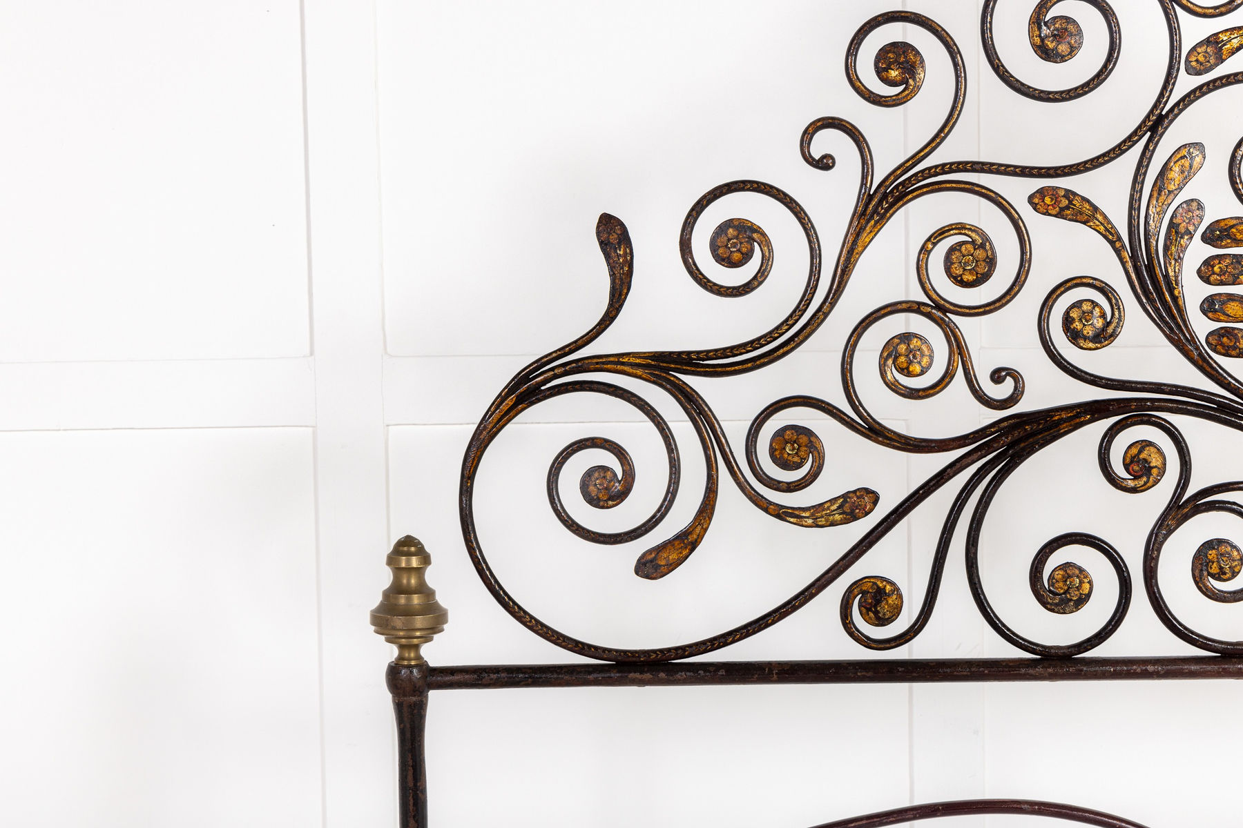 An Important Mid 19th Century Italian Wrought Iron Bed Frame