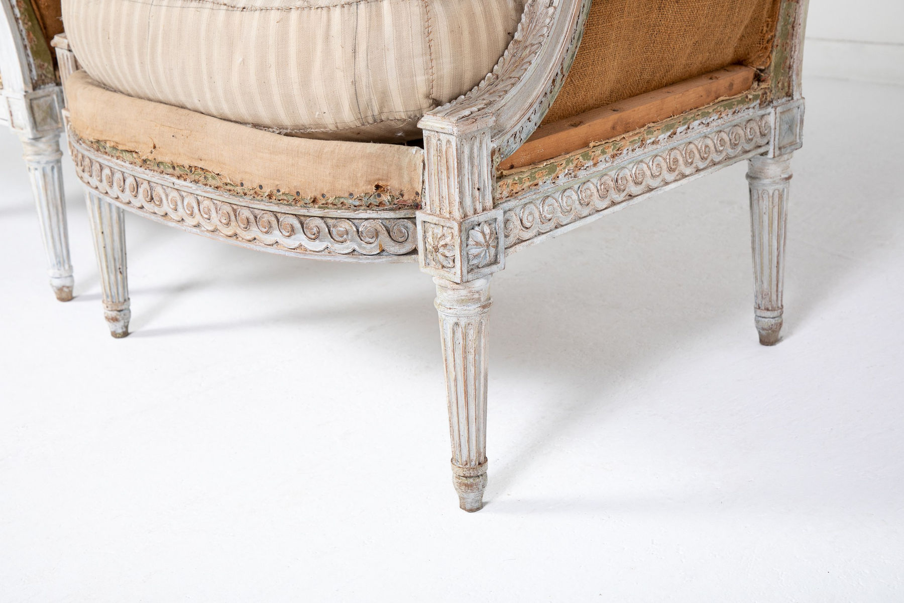 Pair of 1950s French Painted Armchairs