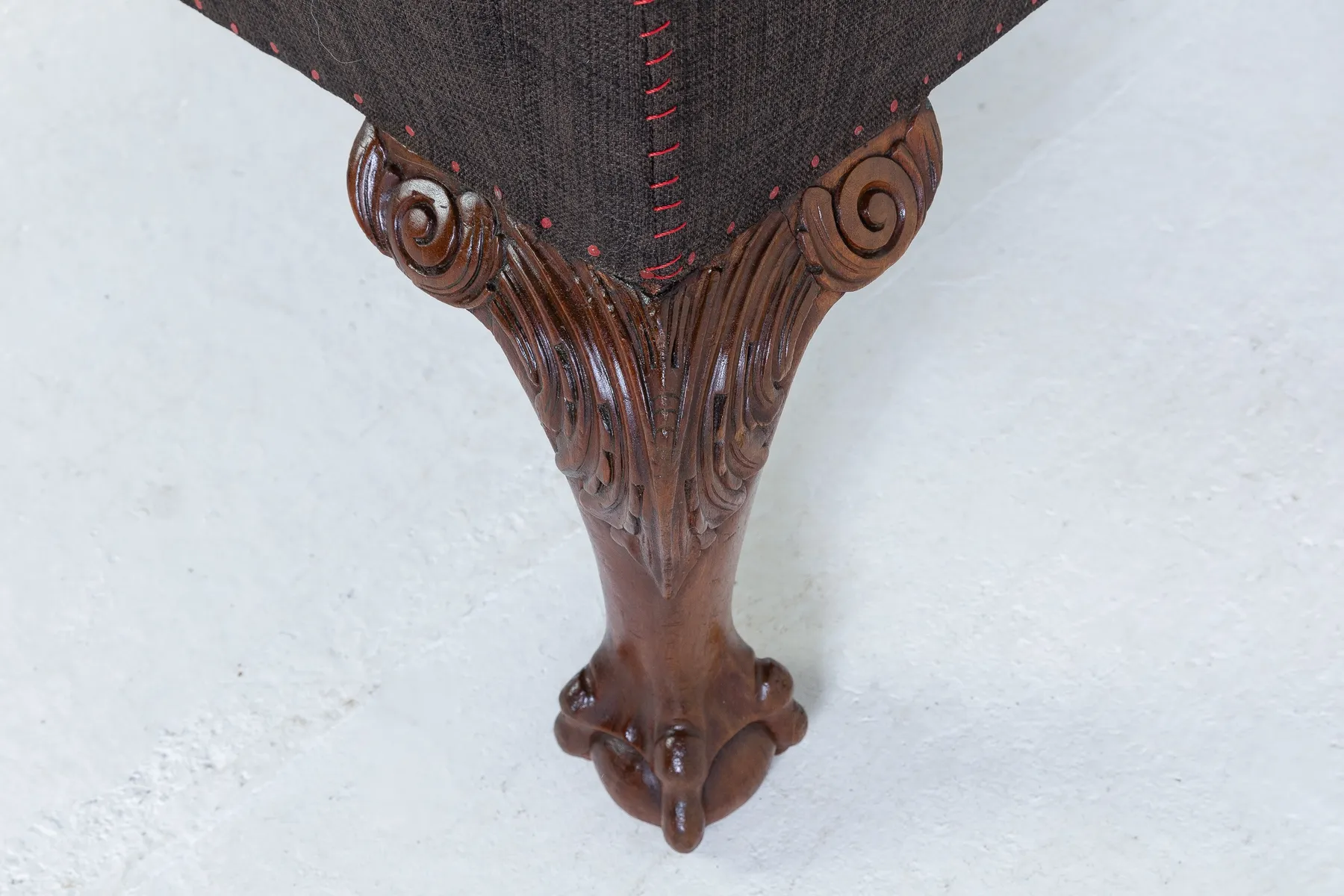 SOLD, English Mahogany Ball and Claw Sofa Circa 1910