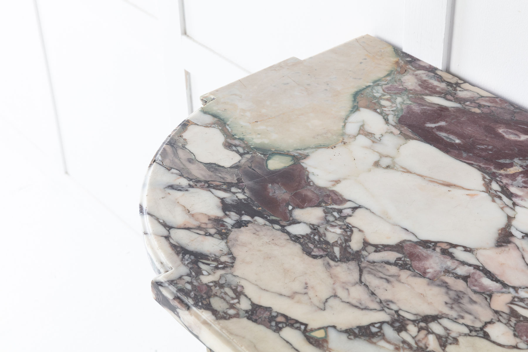 SOLD, 19th Century Painted Console Table with Breccia Marble Top