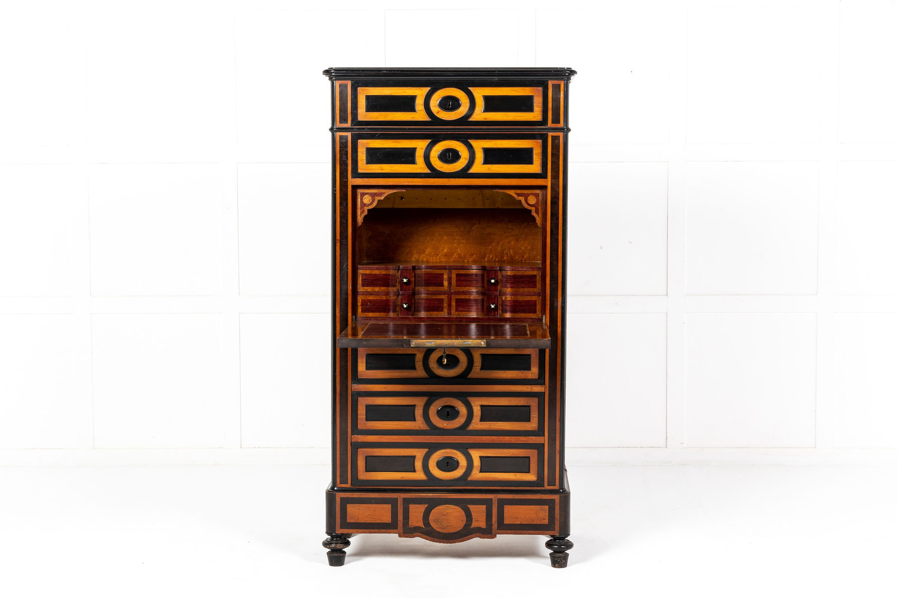 19th Century French Ebony and Kingwood Secrétaire