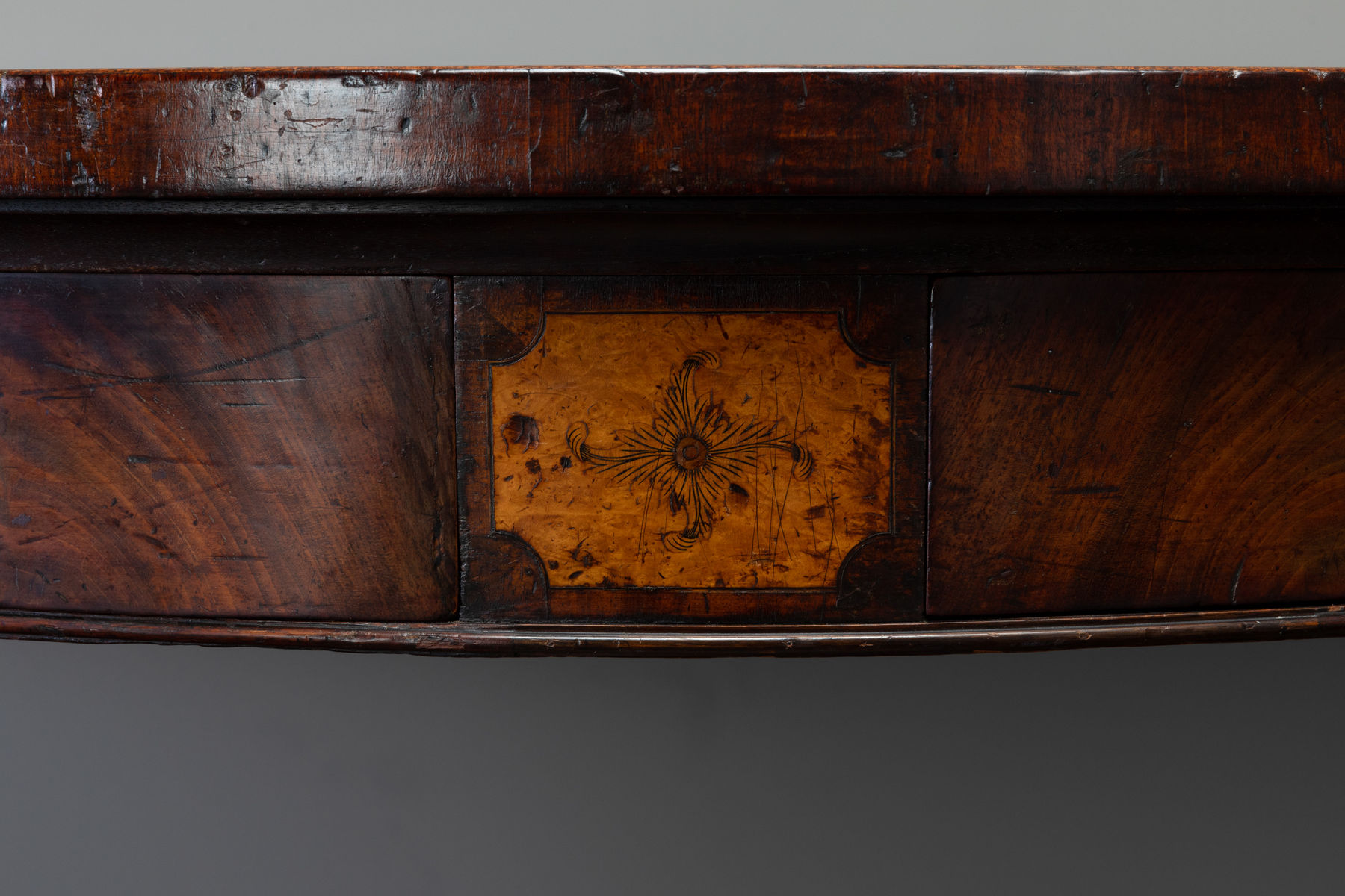 George III Mahogany Serpentine Side/Serving Table