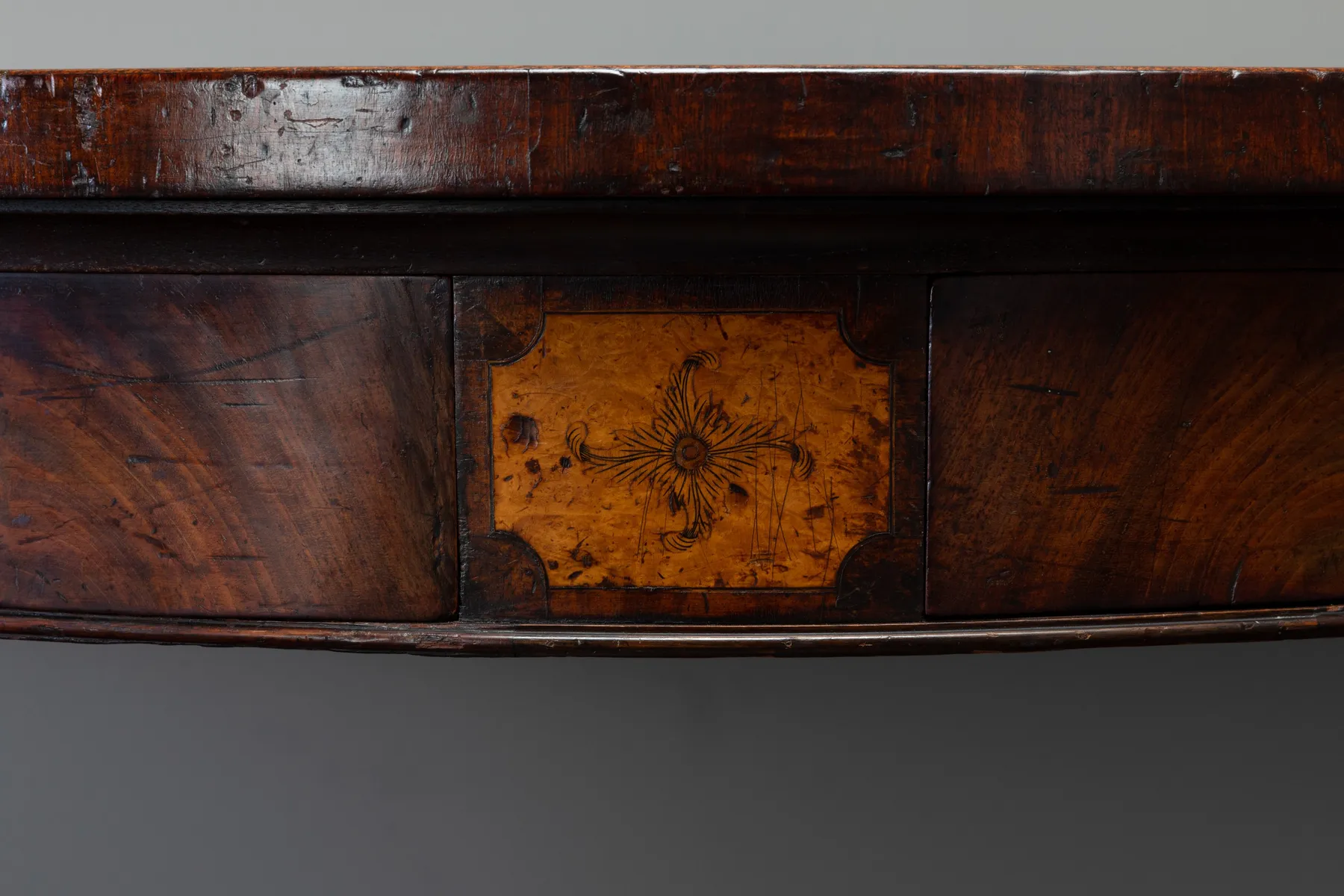 SOLD, George III Mahogany Serpentine Side/Serving Table
