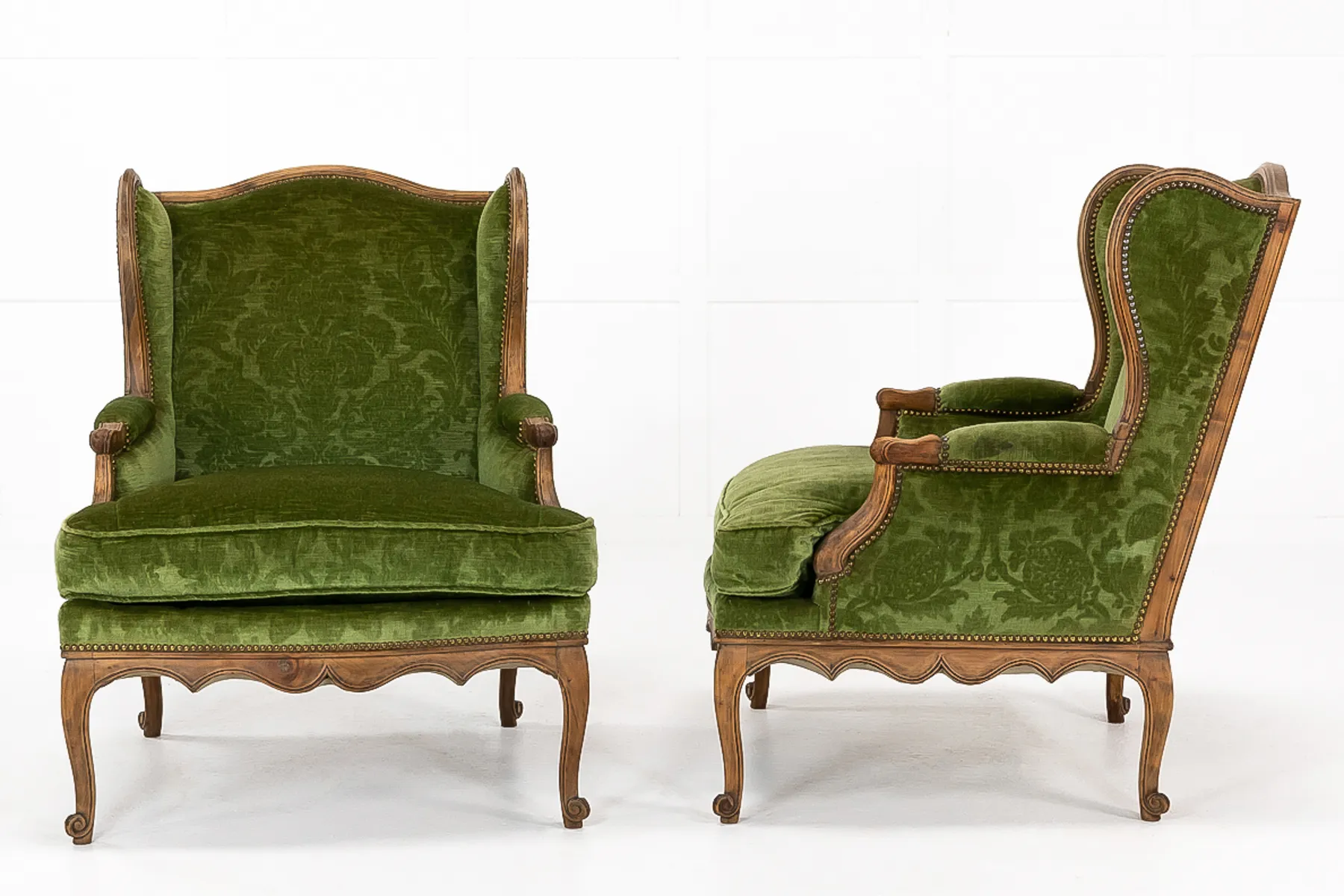 Pair of 1960s French Beech Armchairs