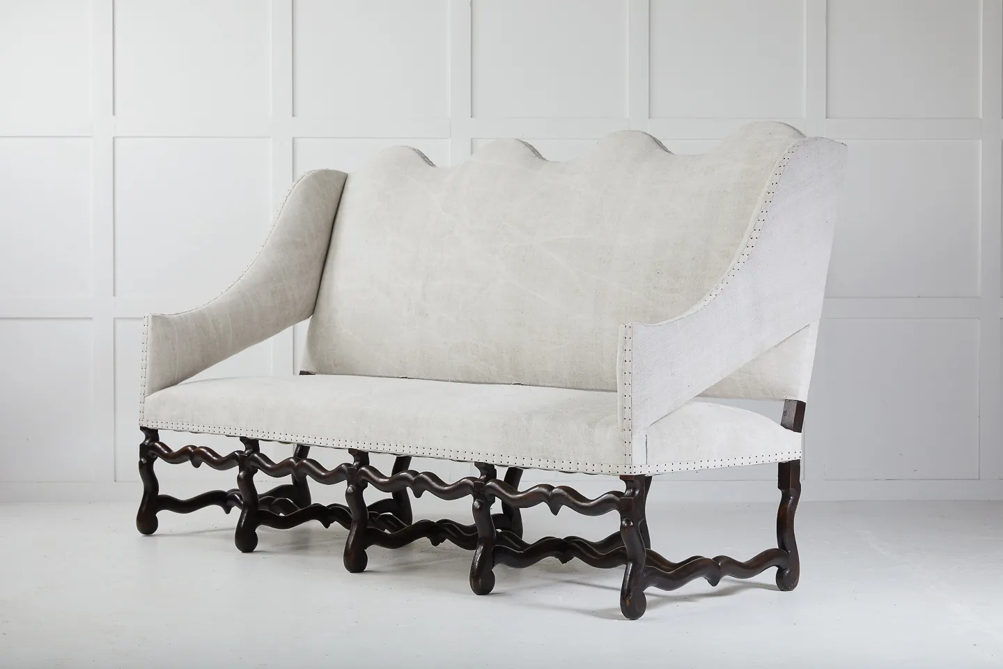 PV - 18th Century Os De Mouton French Walnut Sofa