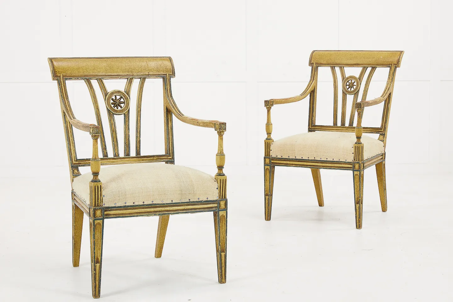 Pair of Early 20th Century Painted Chairs