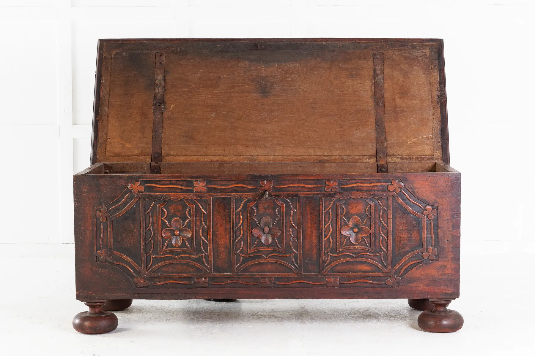 SOLD, 19th Century Hardwood Trunk
