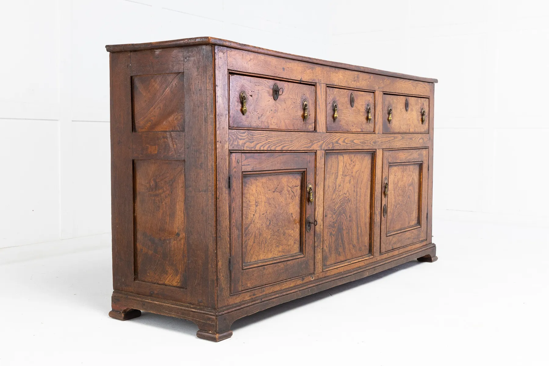 SOLD, George III Elm Cupboard Dresser Base