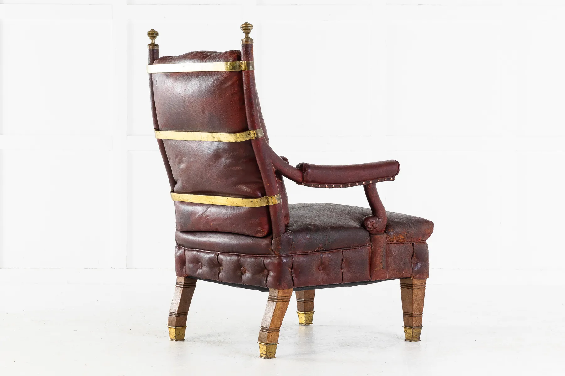 SOLD, 19th Century Mahogany and Leather Armchair