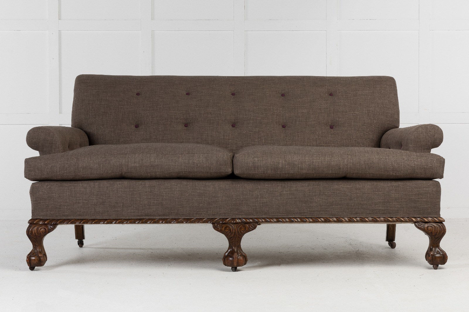 SOLD, Large 1930s English Mahogany Sofa