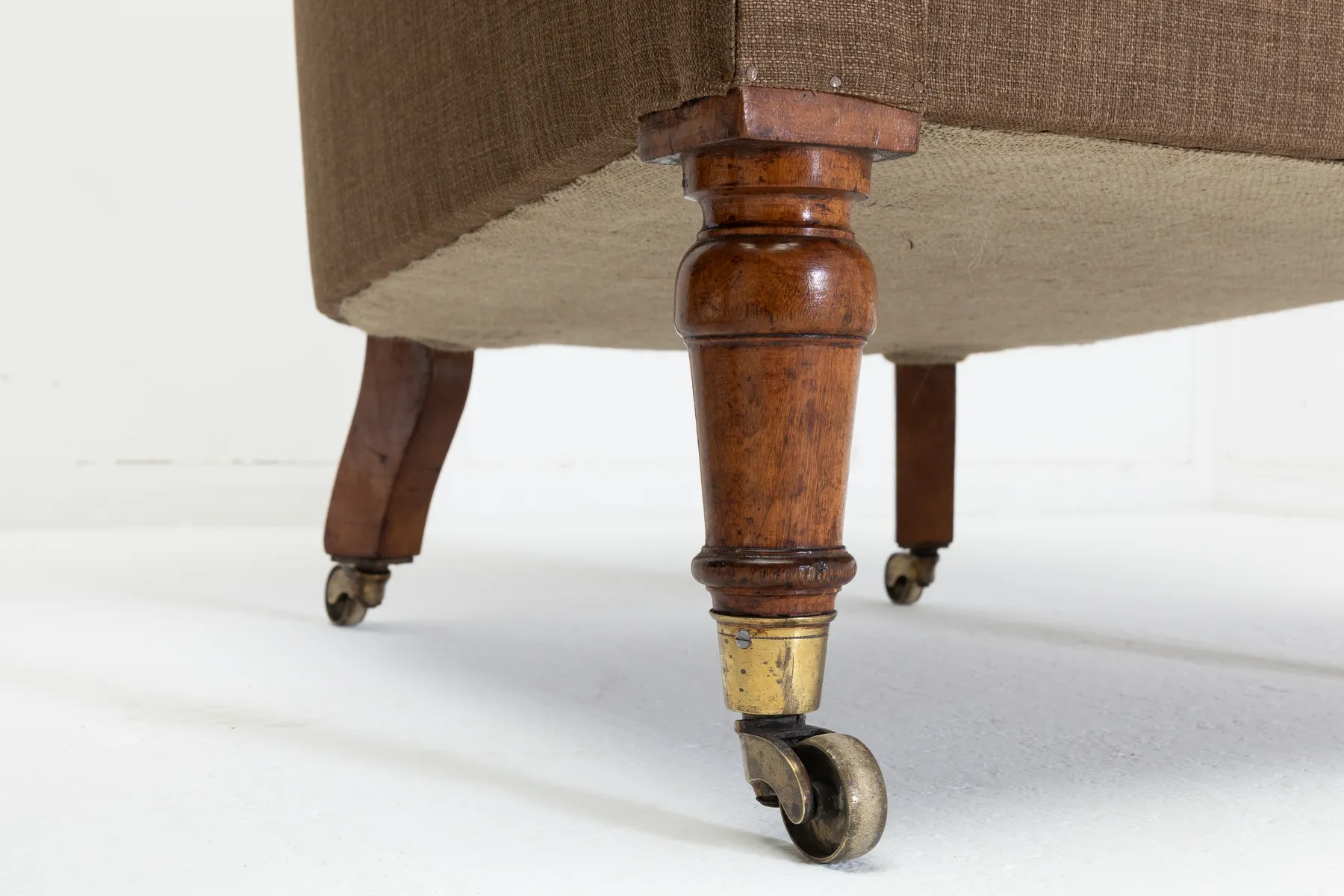 SOLD, Pair of 19th Century English Button Back Armchairs