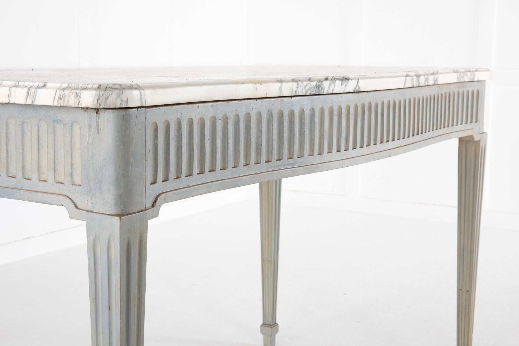 SOLD, 1920s Painted Console Table with Marble Top