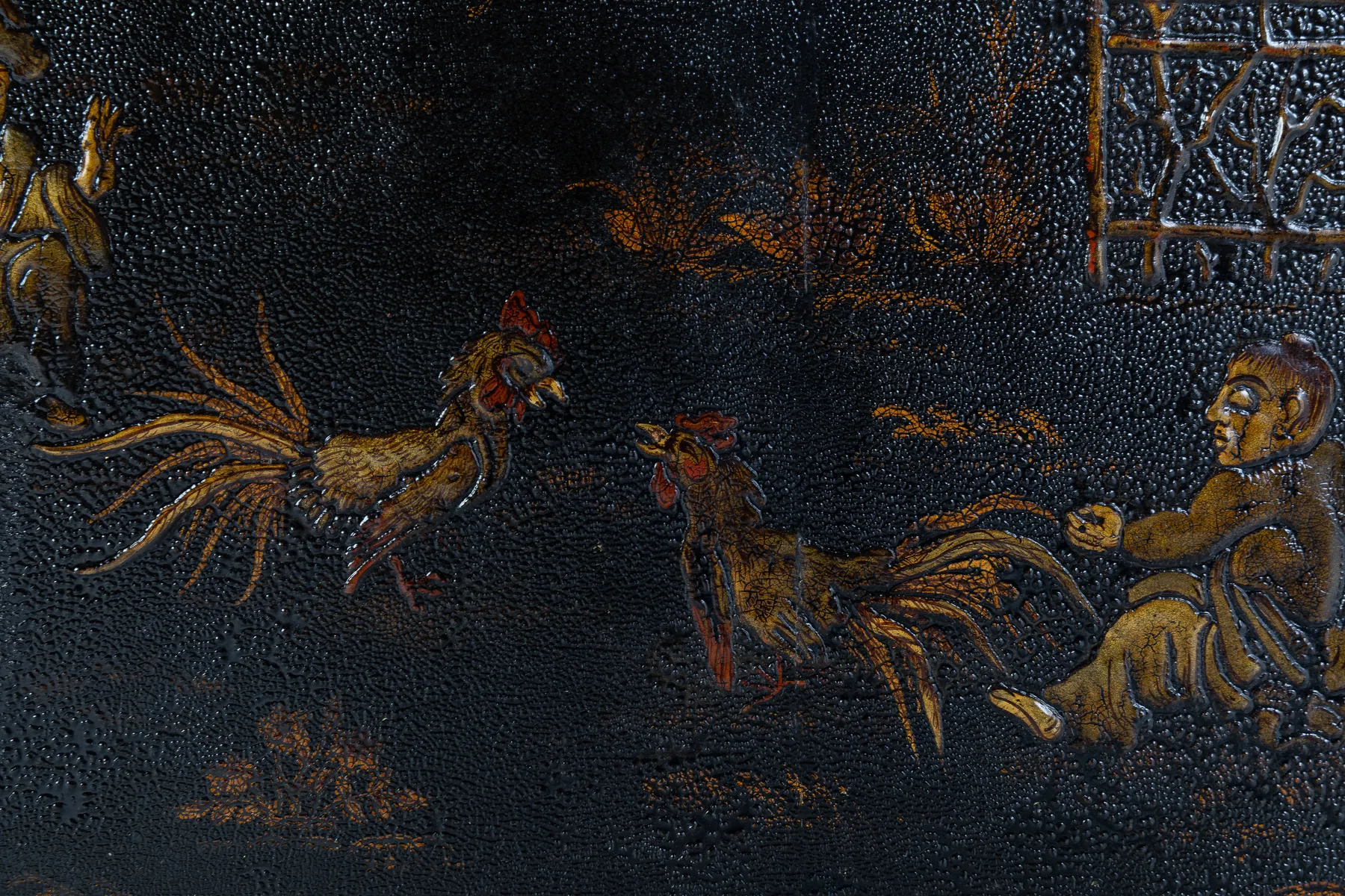 SOLD, Early 19th Century French Cabinet with Chinese Lacquer