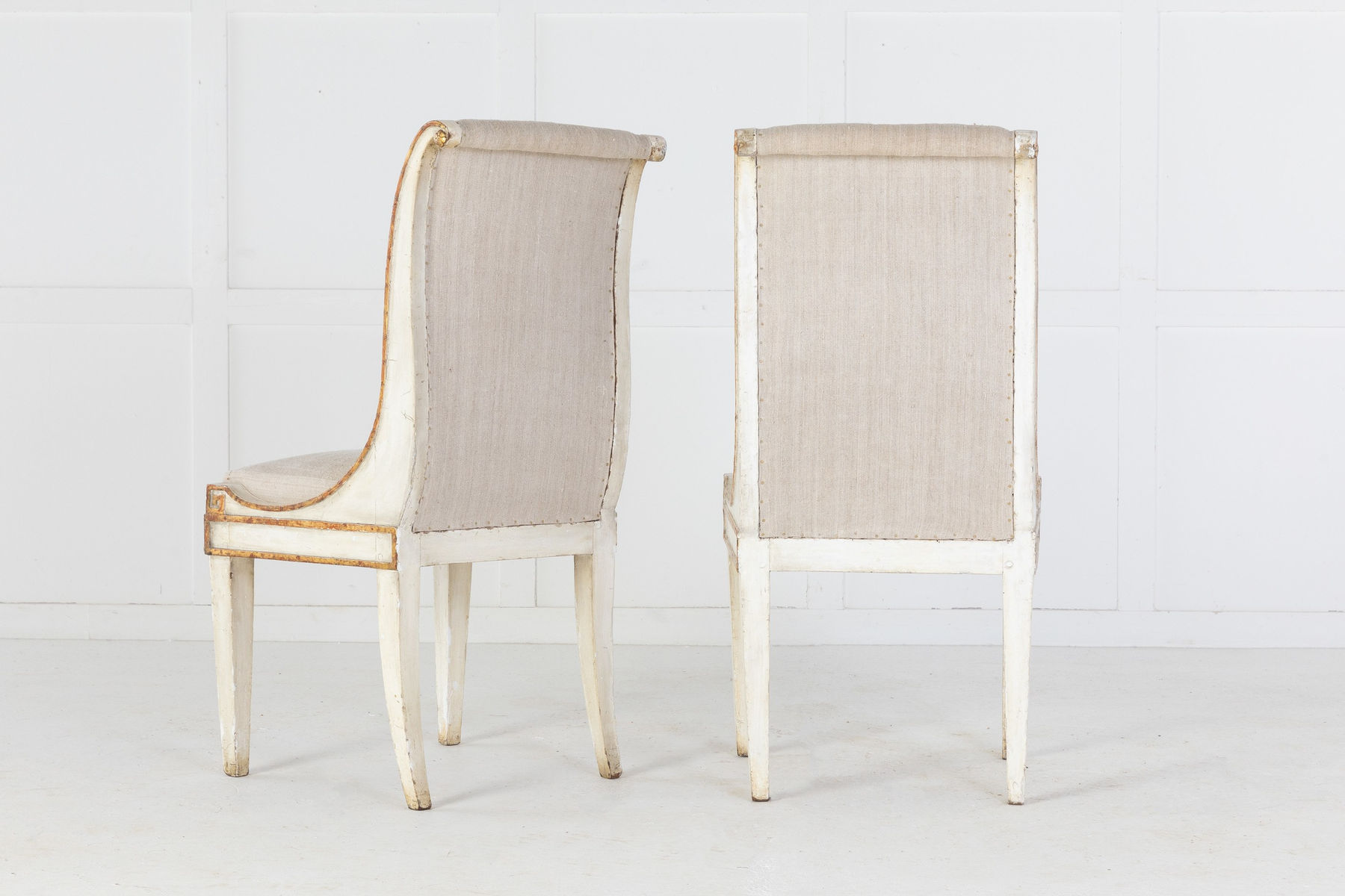 Pair of Early 19th Century Painted Italian Side Chairs