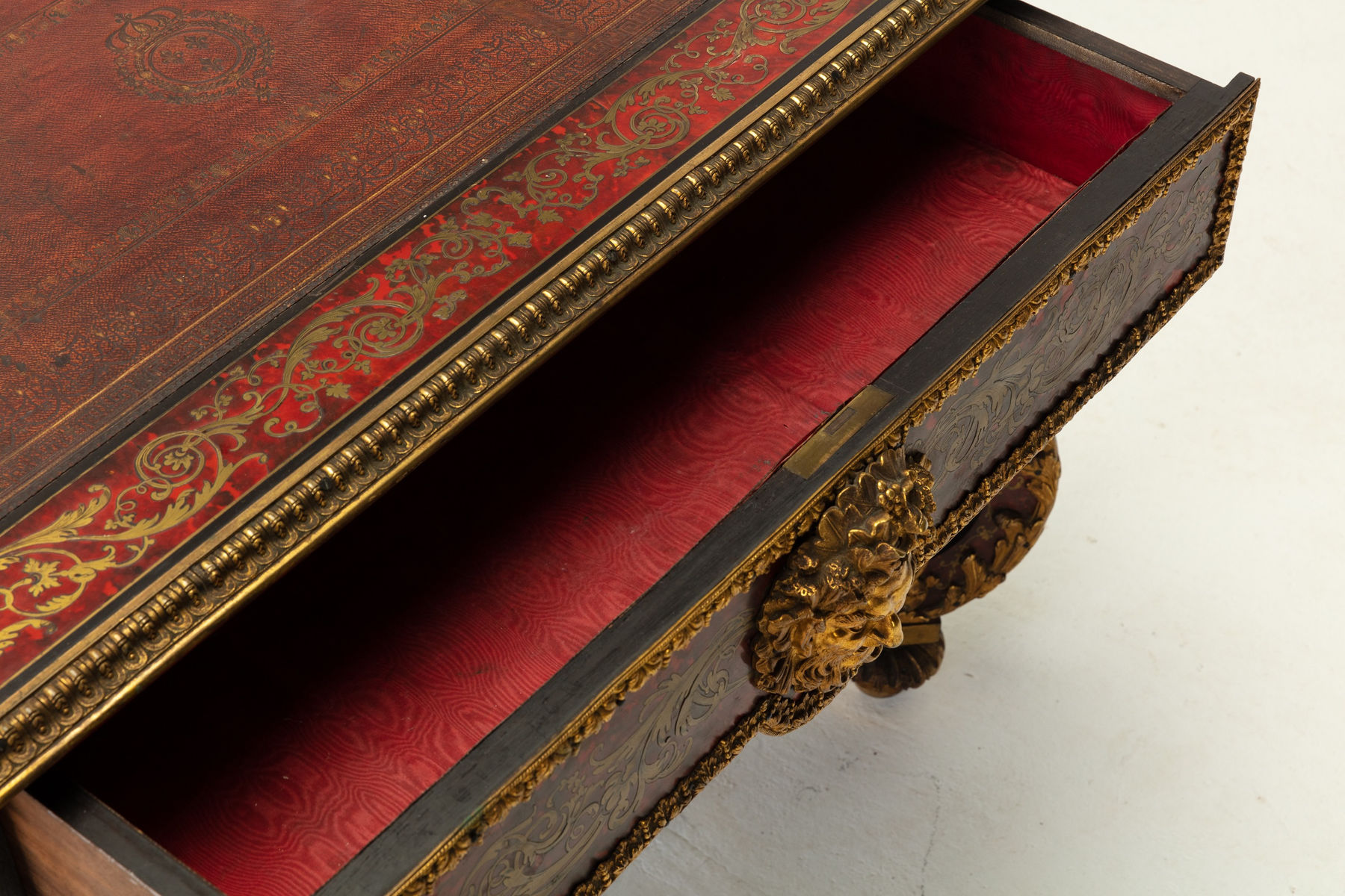 SOLD, 19th Century French Boulle Bureau Plat