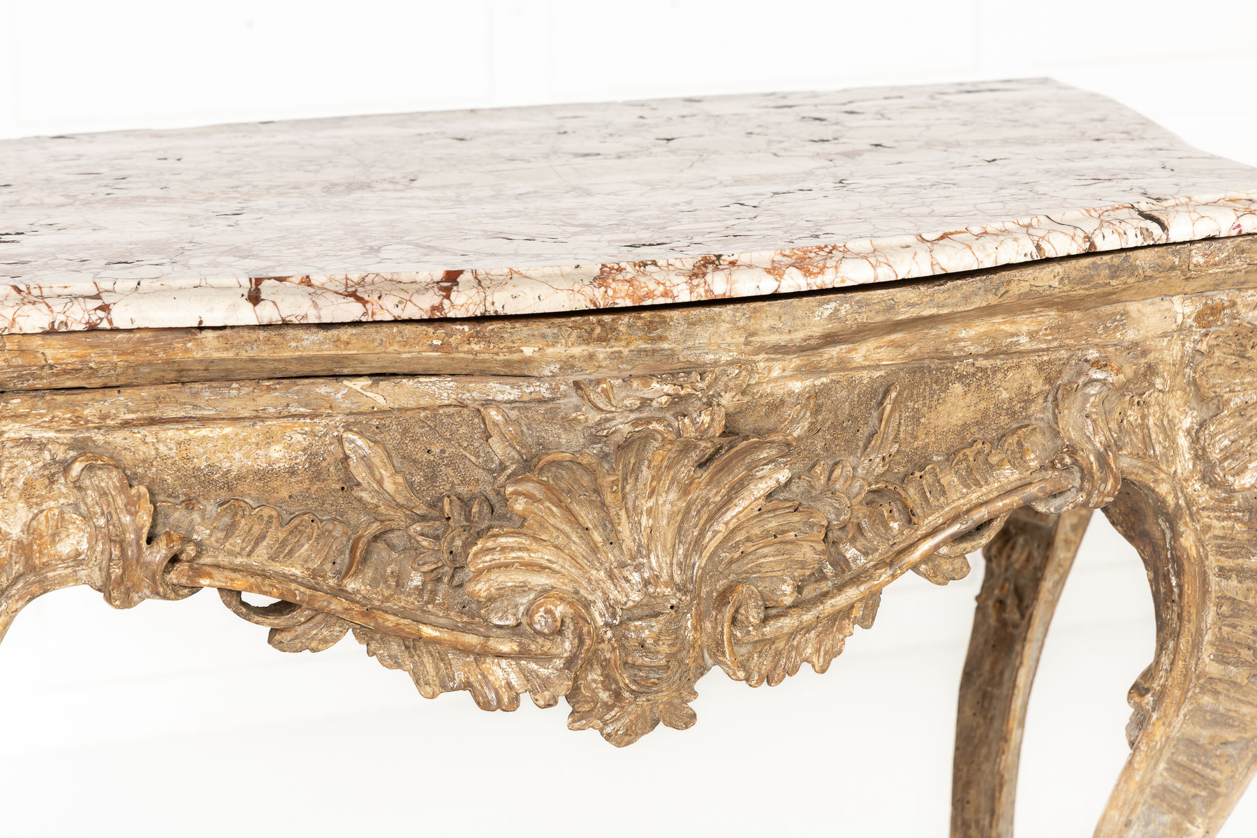 Small 18th Century Italian Silver Gilt Console Table
