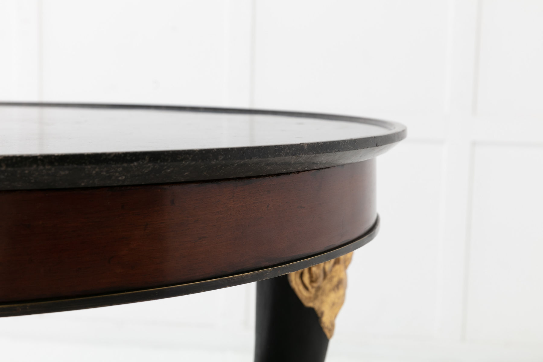Early 19th Century Tri-pod Table with Black Marble Top