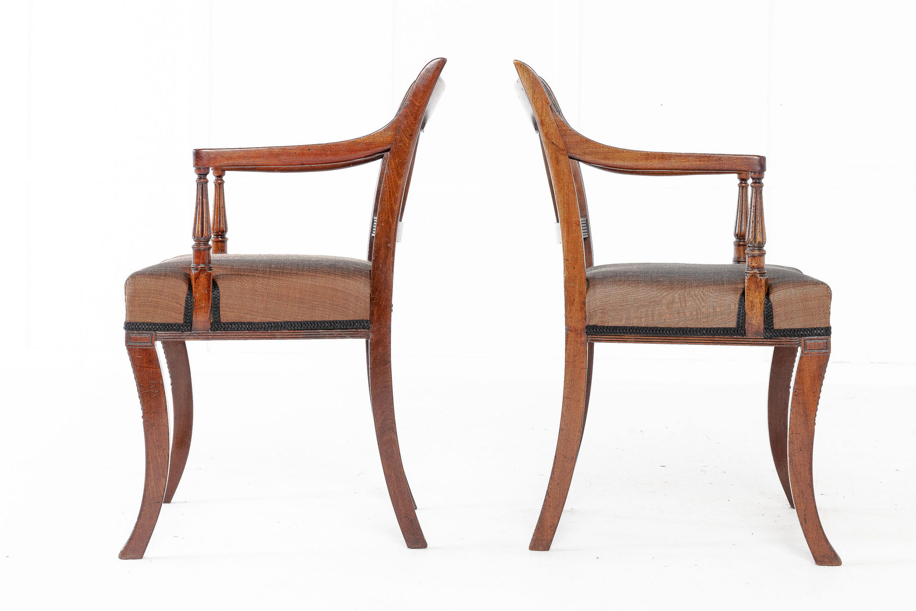SOLD, Set of Eight 19th Century Regency Mahogany Dining Chairs